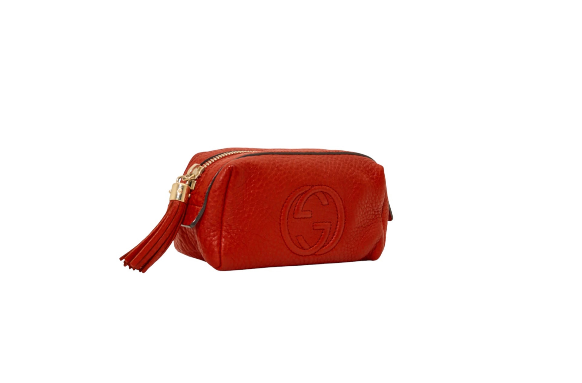 Gucci Red Leather Soho Tassel Bag