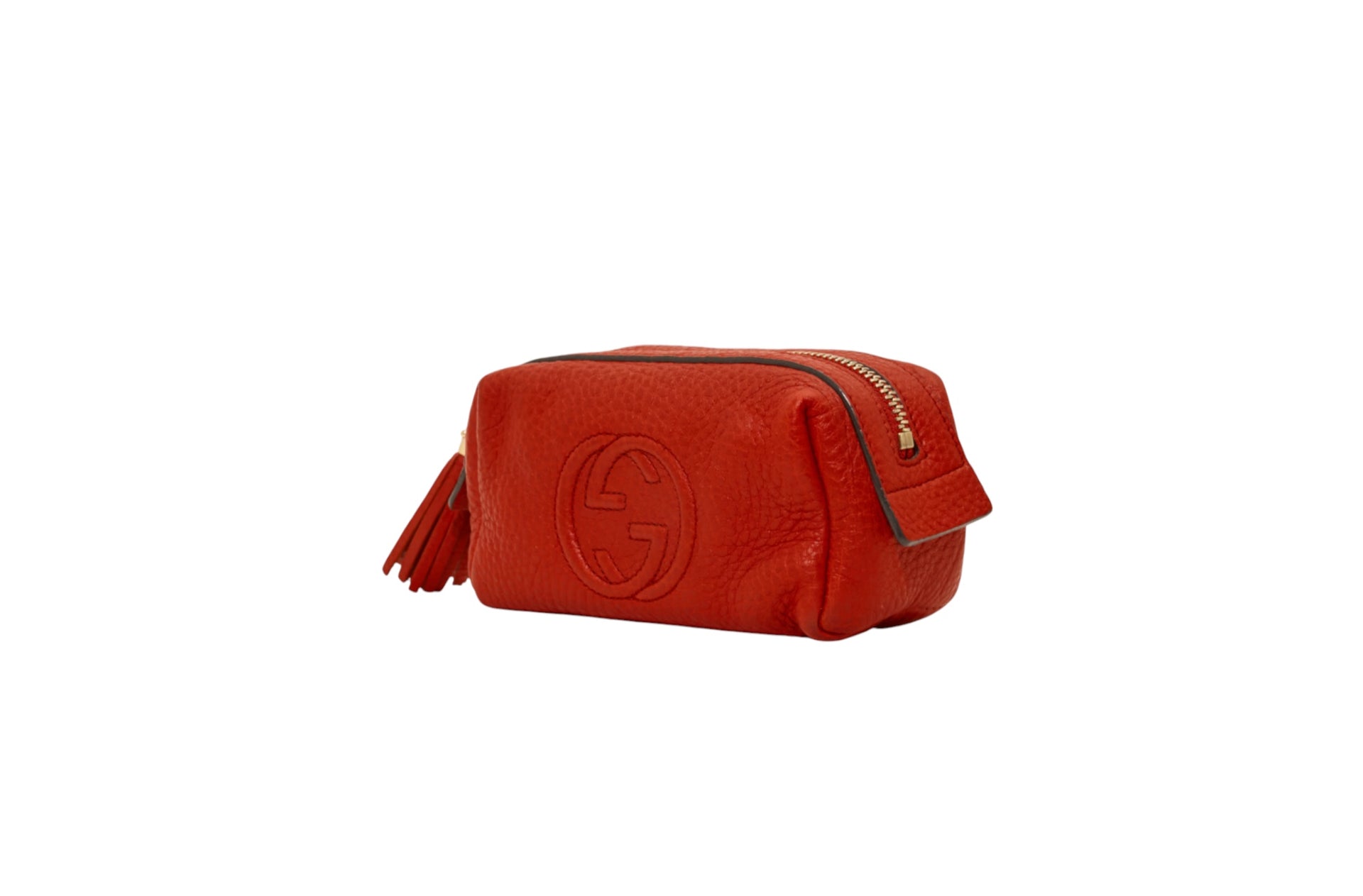 Gucci Red Leather Soho Tassel Bag