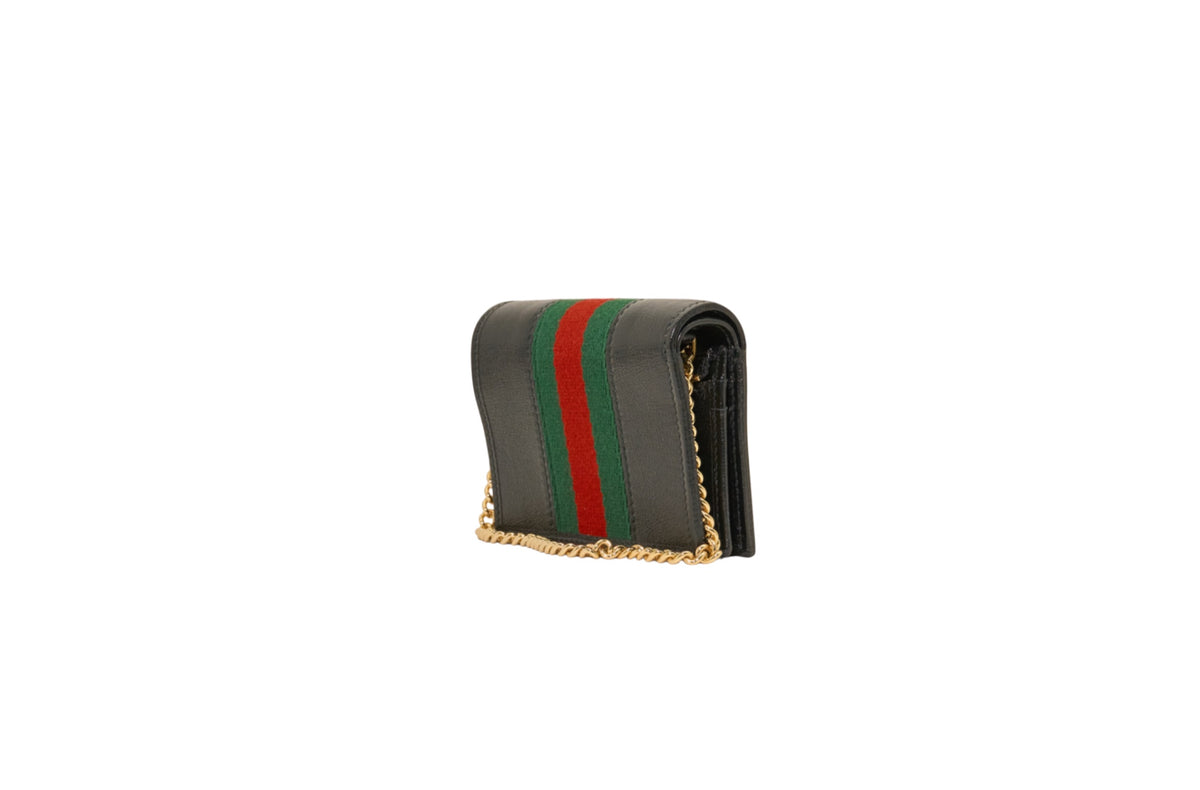 Gucci Rajah Black Leather Wallet