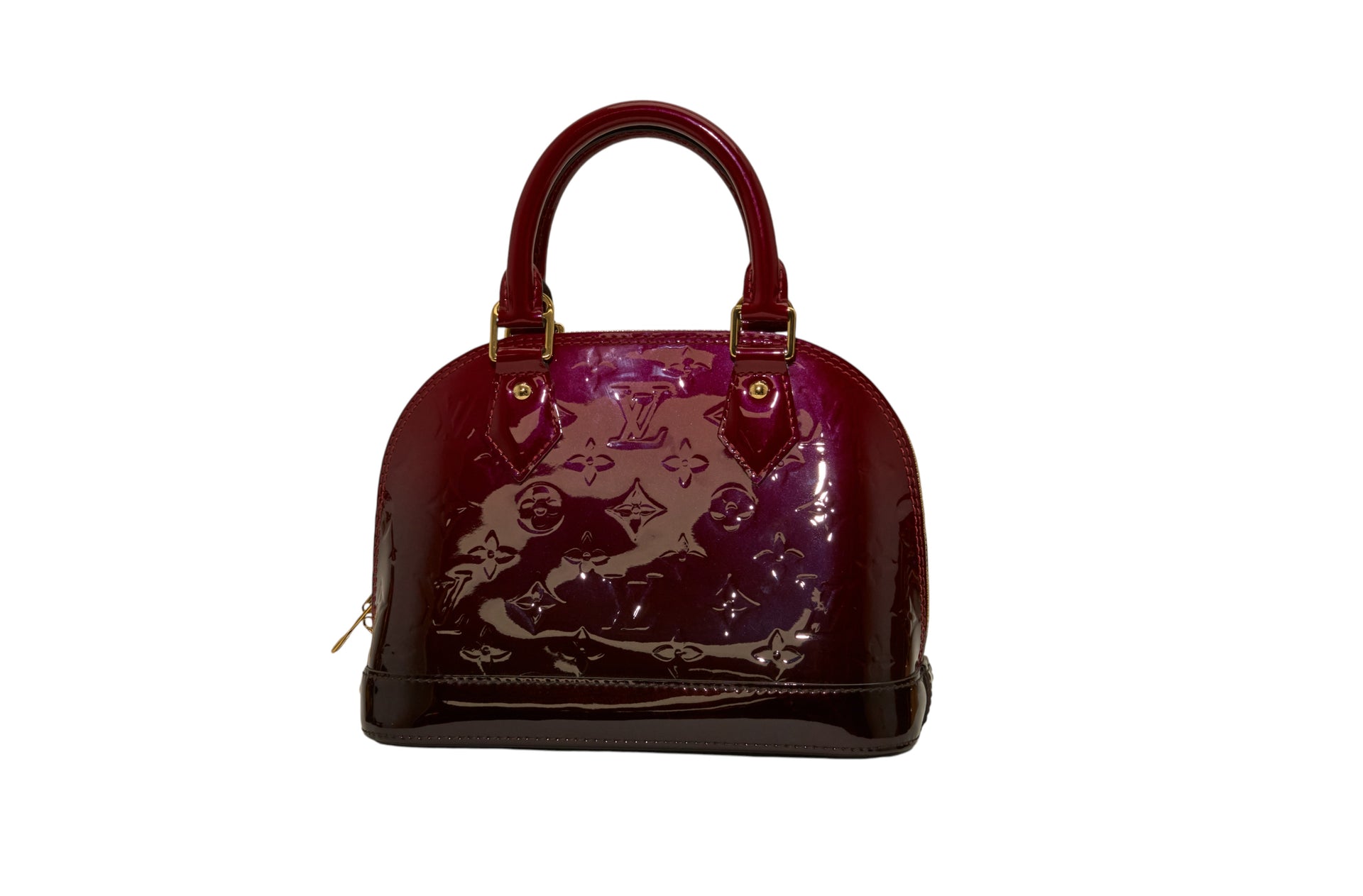 Louis Vuitton Alma BB Monogram Vernis Magenta Degrade