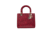 Christian Dior Lady Dior Leopard Pattern Leather Bag