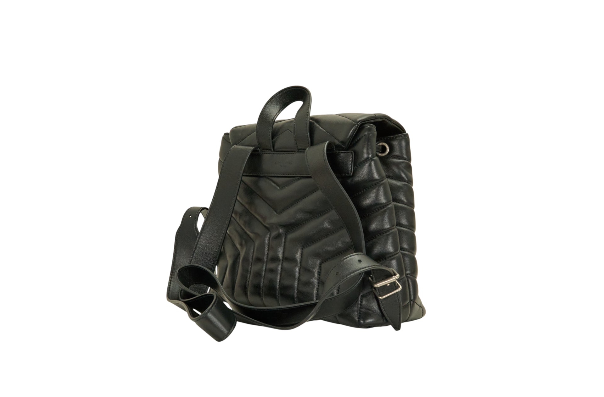 YSL Loulou Backpack in Black Calfskin