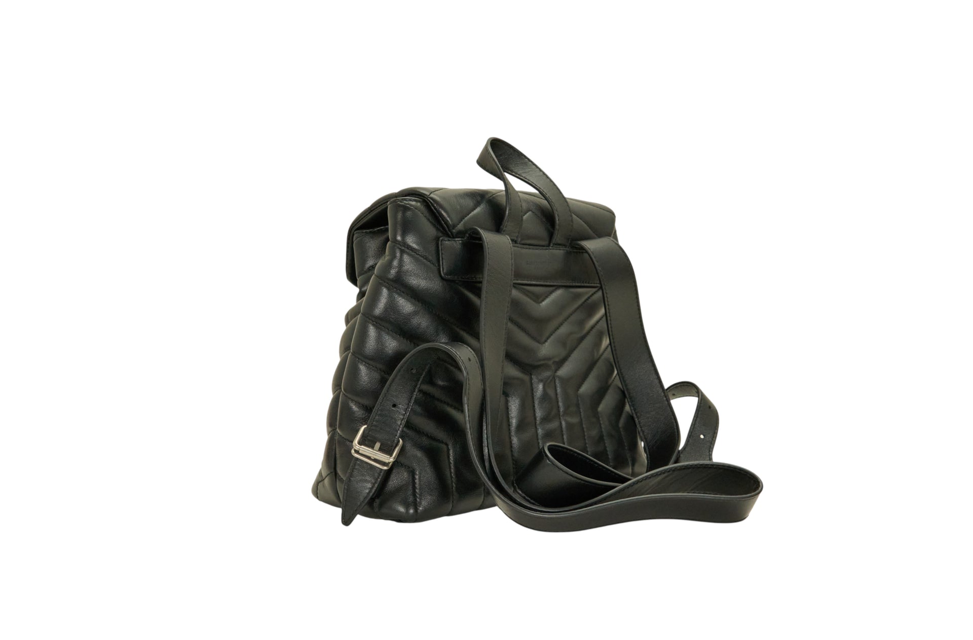 YSL Loulou Backpack in Black Calfskin