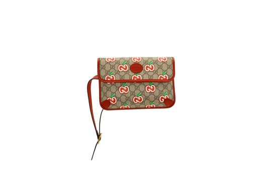 Gucci GG Supreme Apples Leather Belt Bag Fanny Pack
