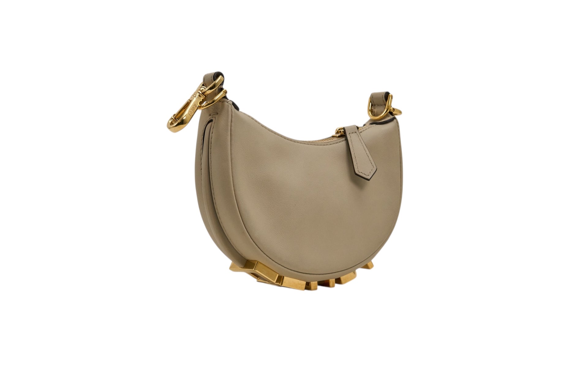 Fendi Fendigraphy Leather Hobo Clutch