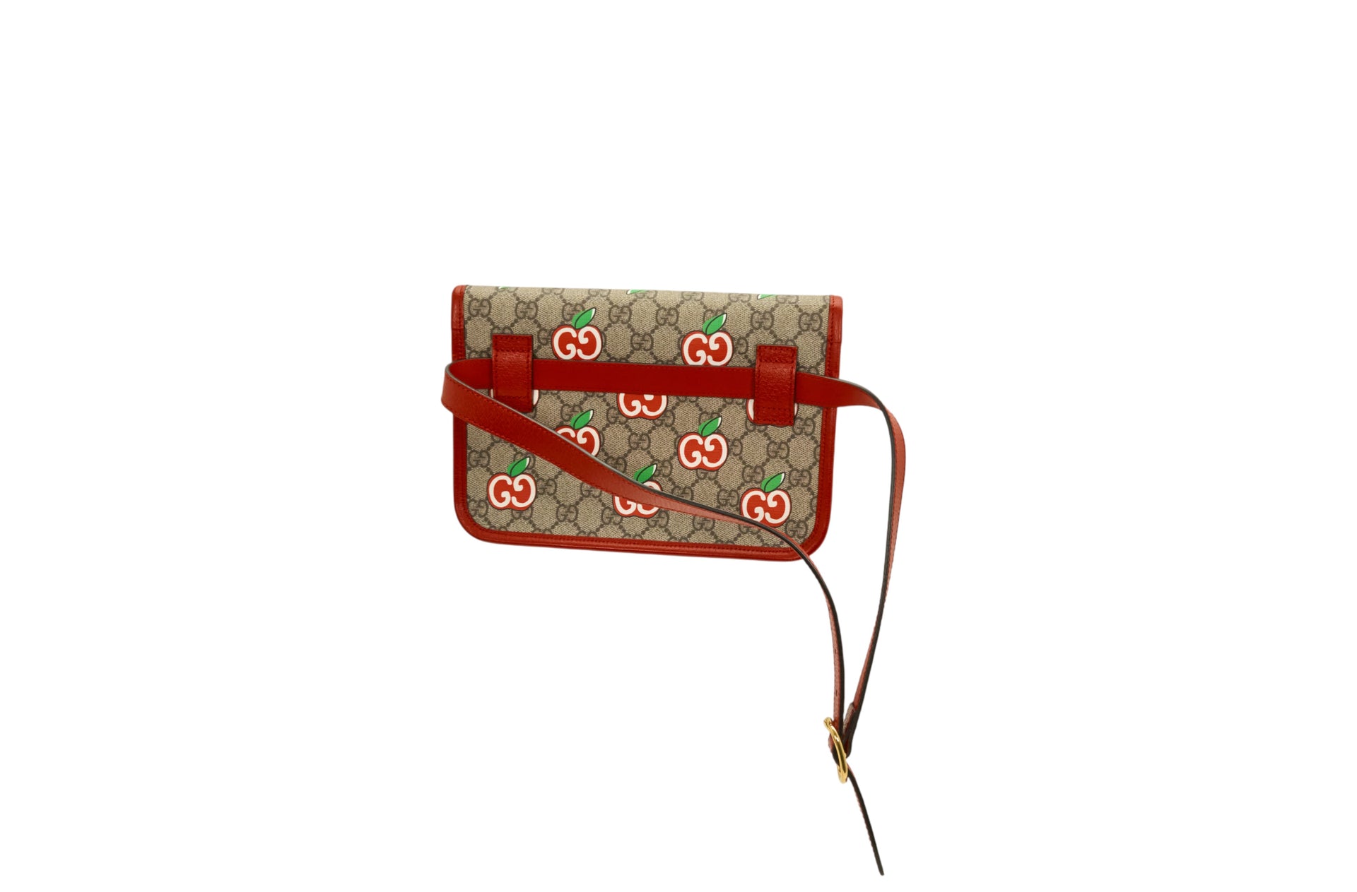 Gucci GG Supreme Apples Leather Belt Bag Fanny Pack
