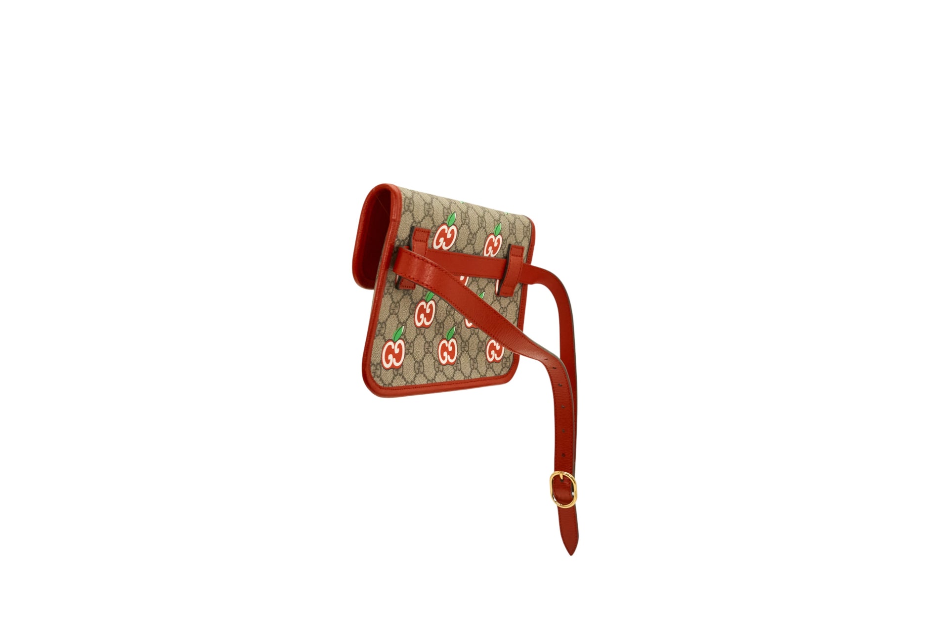 Gucci GG Supreme Apples Leather Belt Bag Fanny Pack
