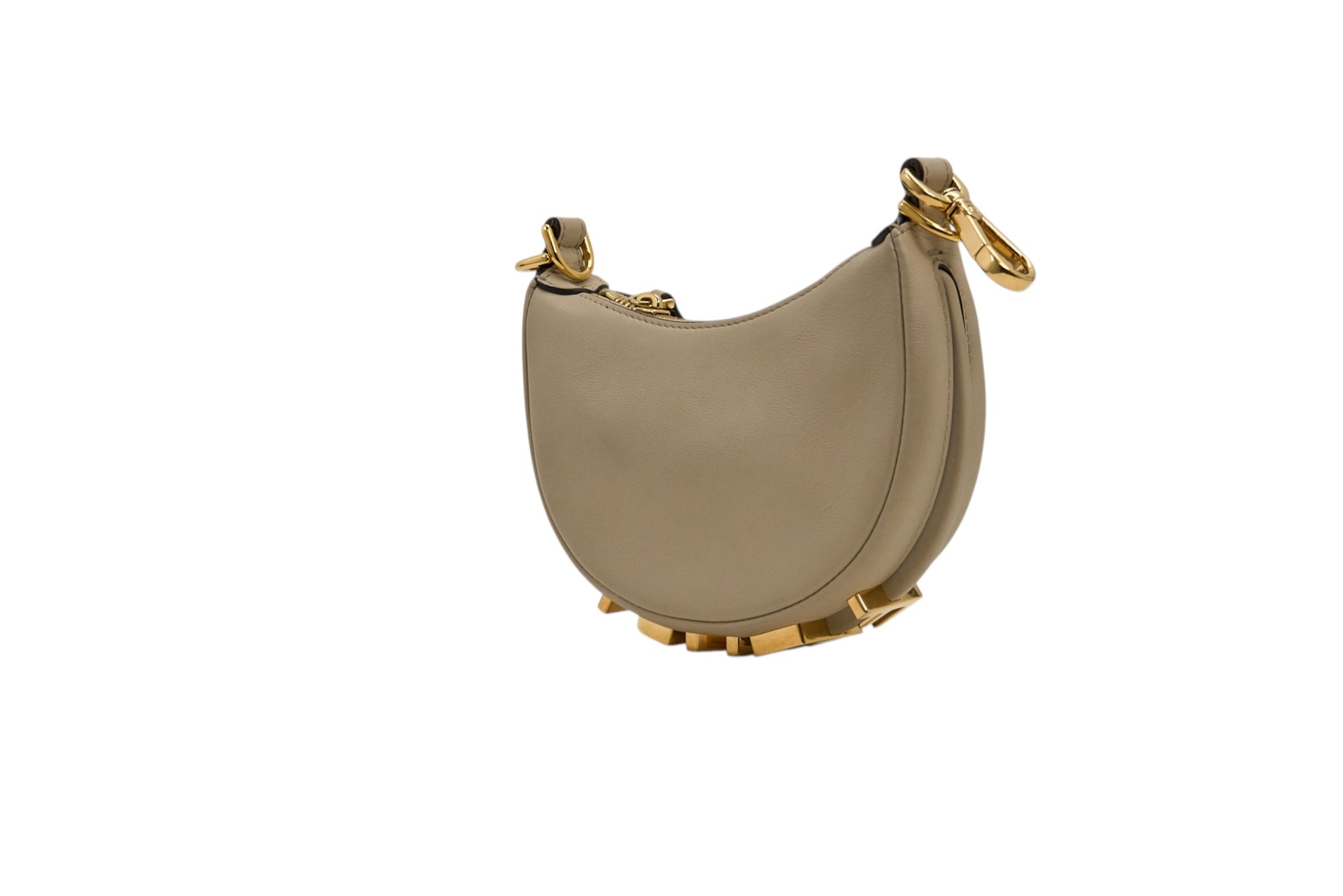 Fendi Fendigraphy Leather Hobo Clutch