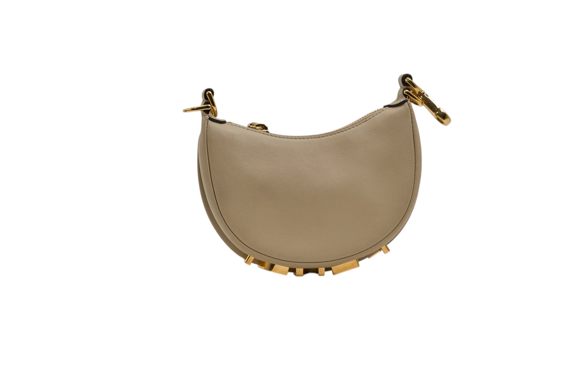 Fendi Fendigraphy Leather Hobo Clutch