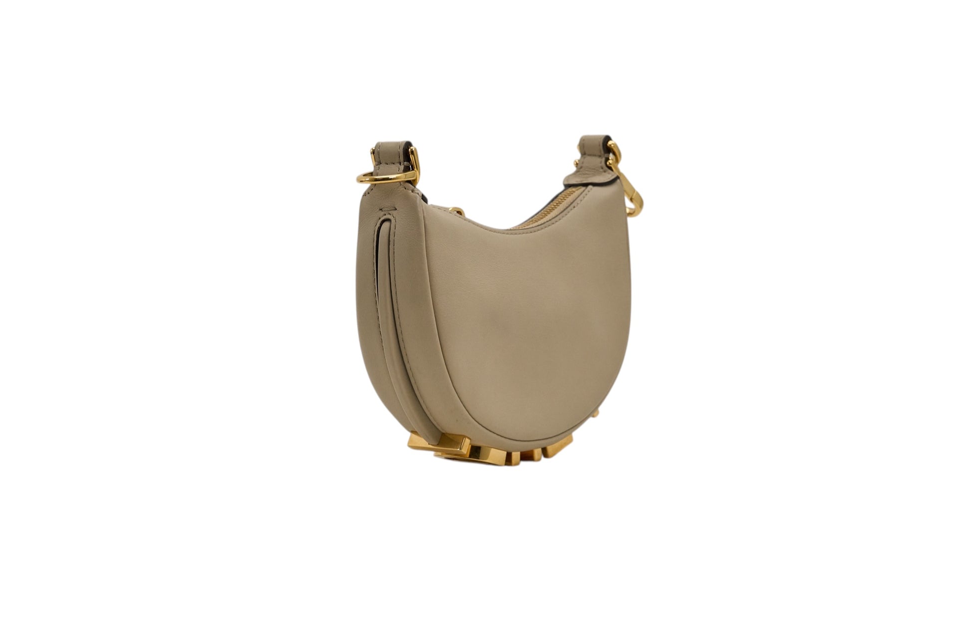 Fendi Fendigraphy Leather Hobo Clutch
