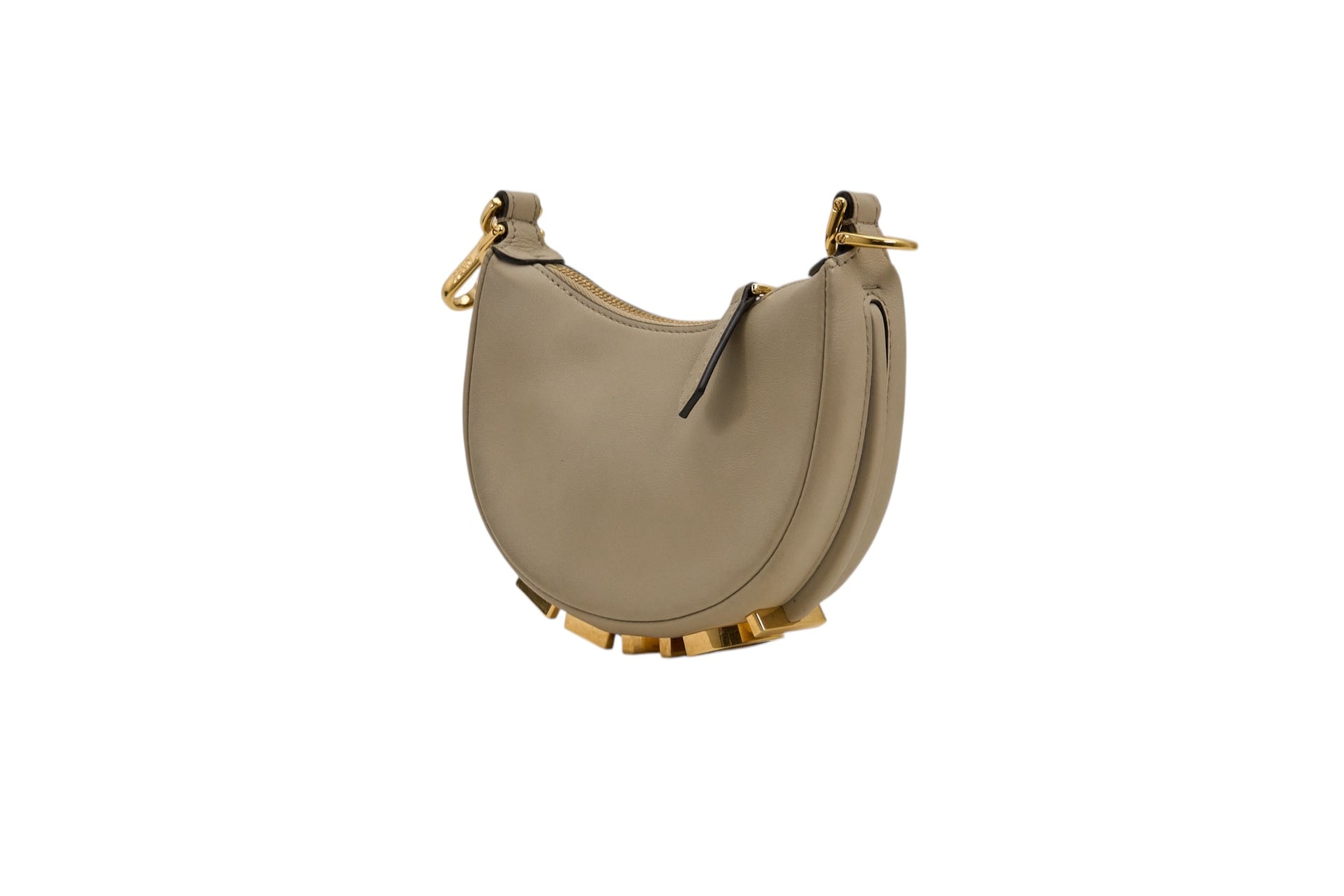 Fendi Fendigraphy Leather Hobo Clutch