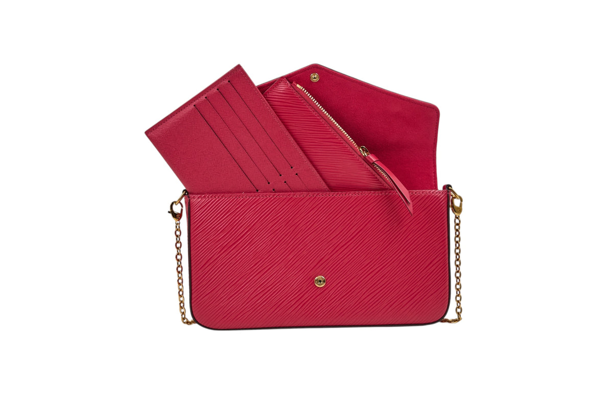 Louis Vuitton Felicie Pochette Epi Easter Bunny Patchwork Fuchsia