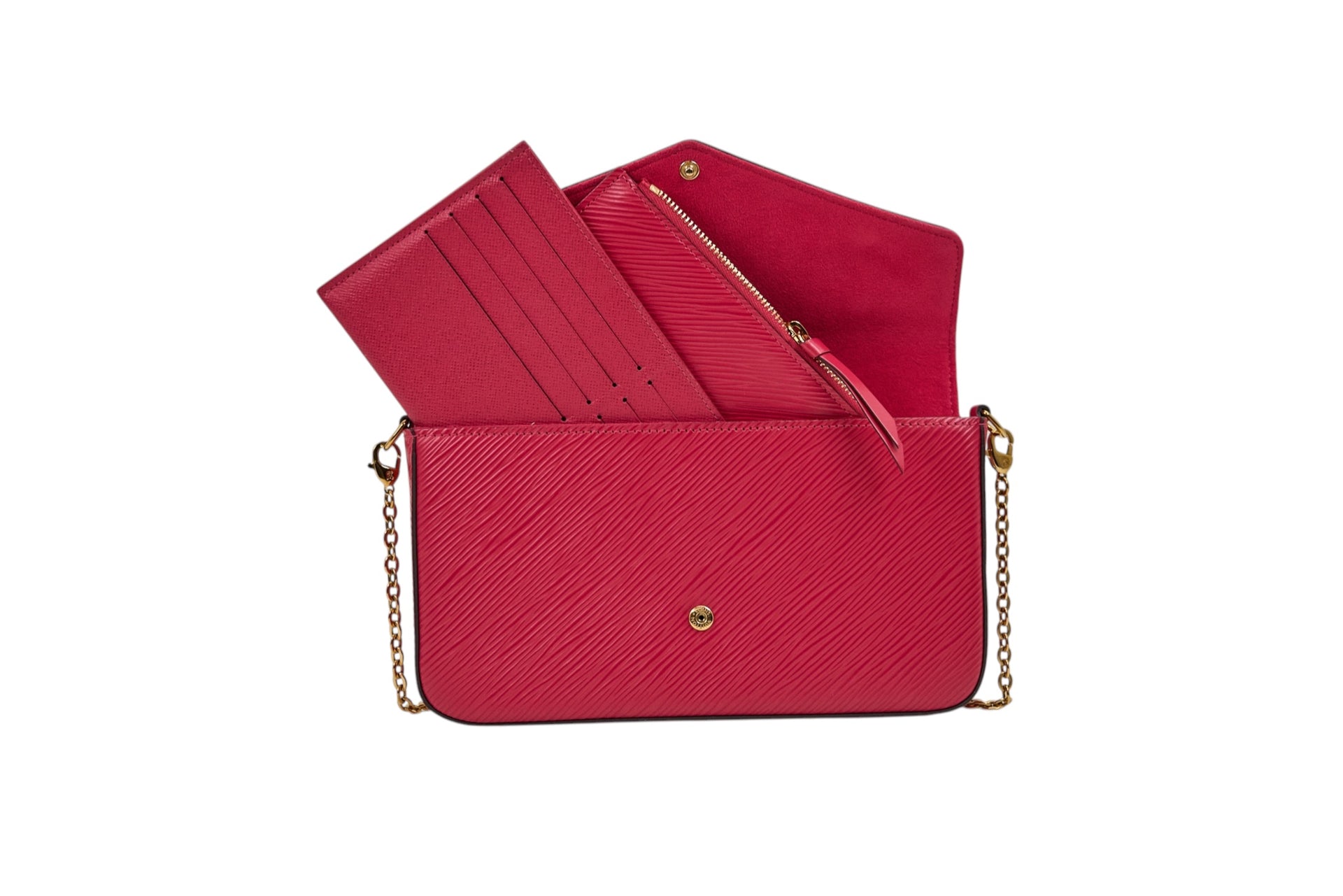 Louis Vuitton Felicie Pochette Epi Easter Bunny Patchwork Fuchsia