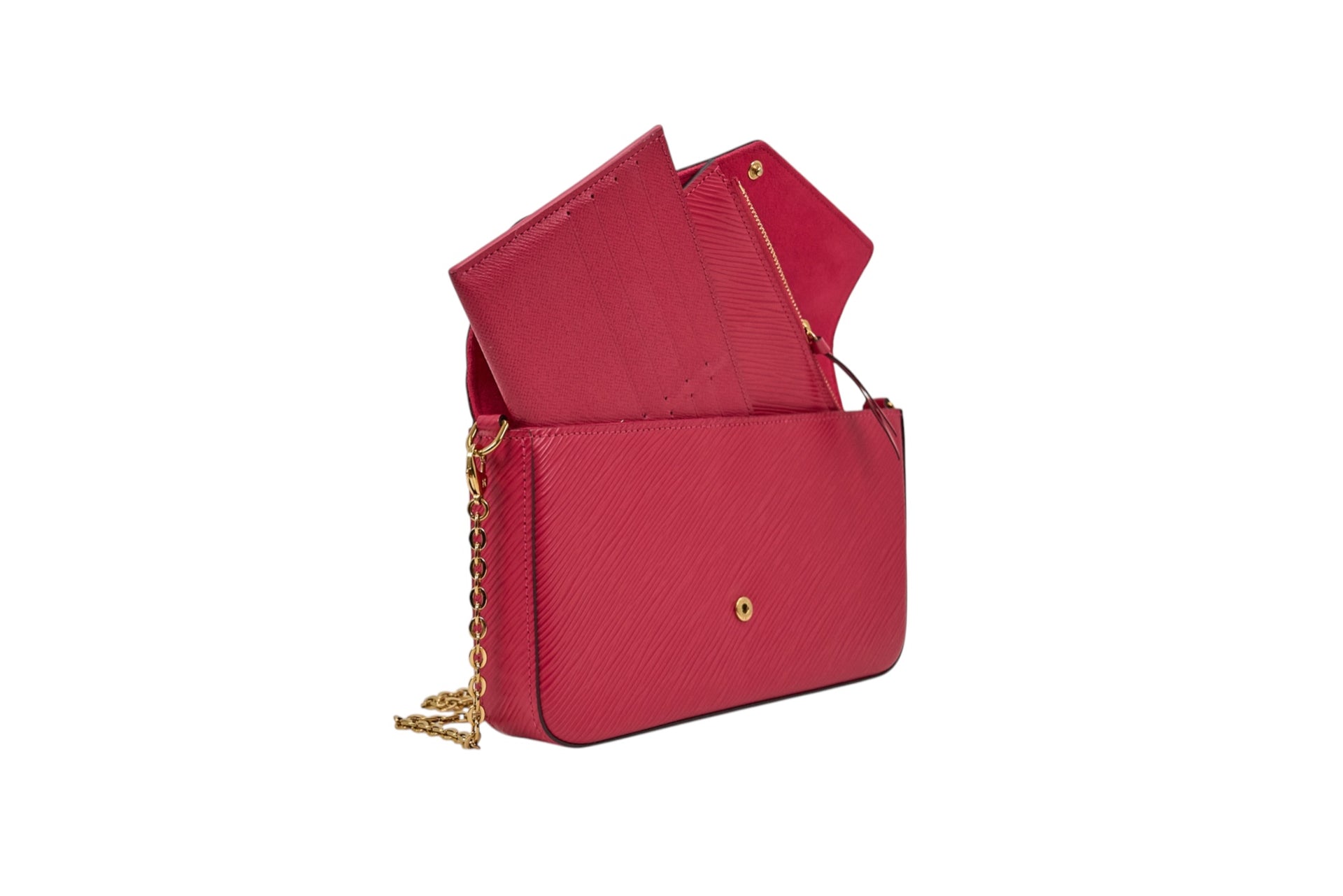 Louis Vuitton Felicie Pochette Epi Easter Bunny Patchwork Fuchsia