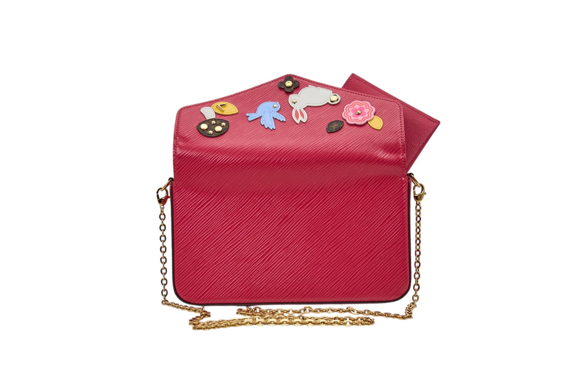 Louis Vuitton Felicie Pochette Epi Easter Bunny Patchwork Fuchsia