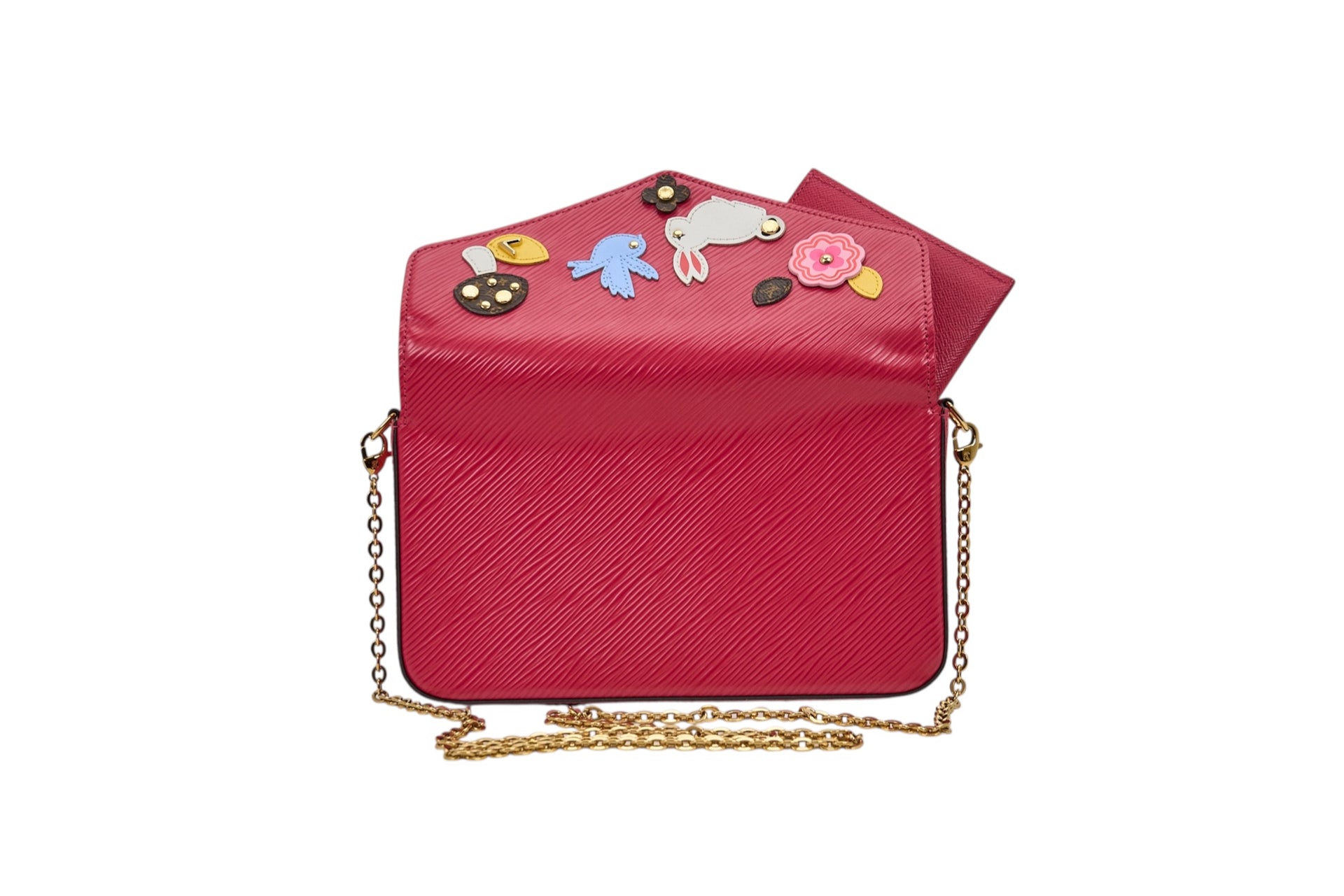 Louis Vuitton Felicie Pochette Epi Easter Bunny Patchwork Fuchsia