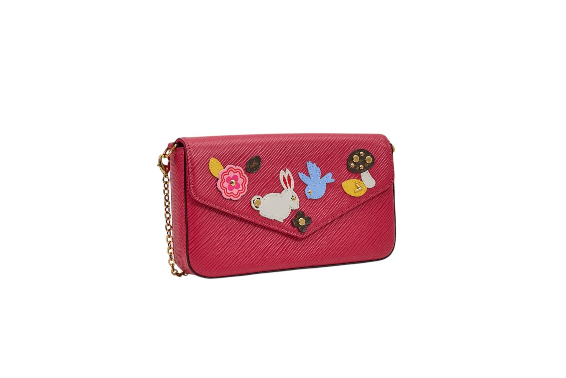 Louis Vuitton Felicie Pochette Epi Easter Bunny Patchwork Fuchsia