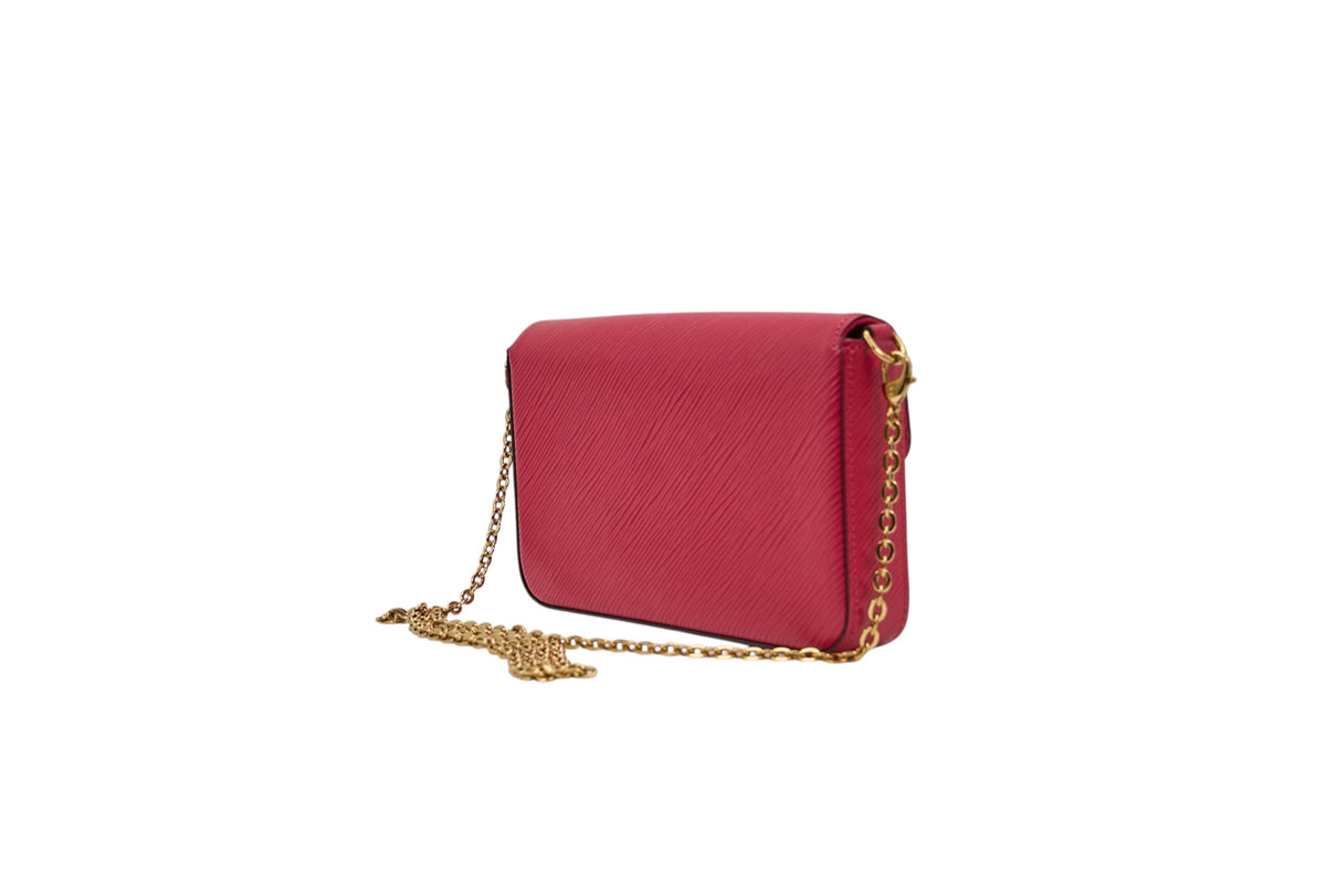 Louis Vuitton Felicie Pochette Epi Easter Bunny Patchwork Fuchsia
