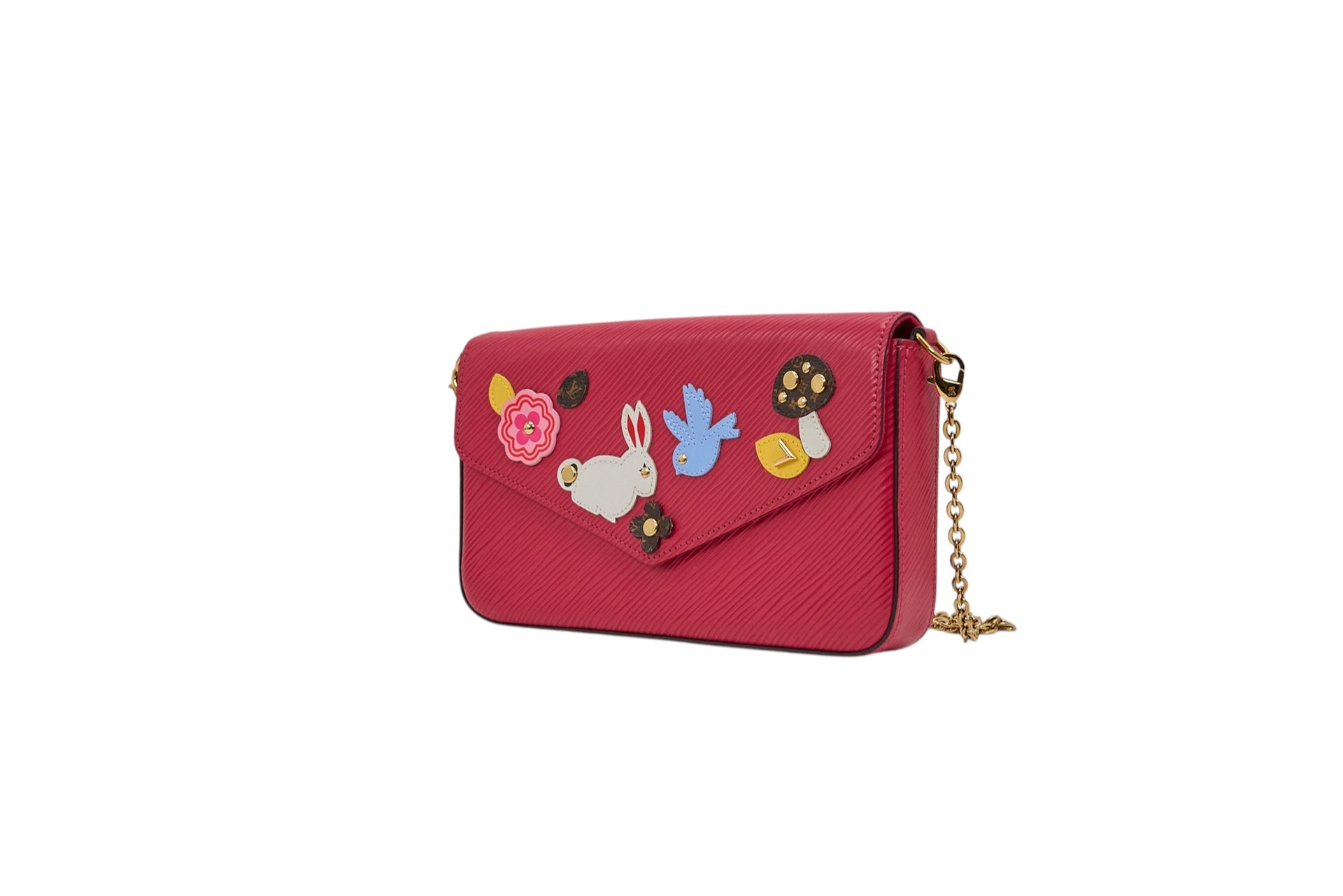 Louis Vuitton Felicie Pochette Epi Easter Bunny Patchwork Fuchsia