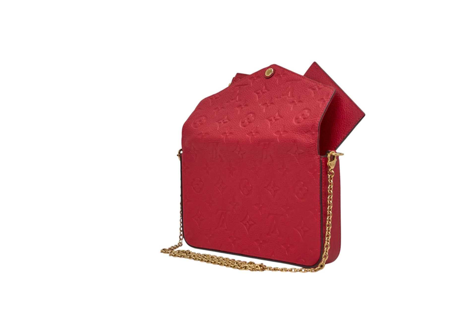 Louis Vuitton Felicie Pochette Monogram Empreinte Scarlet
