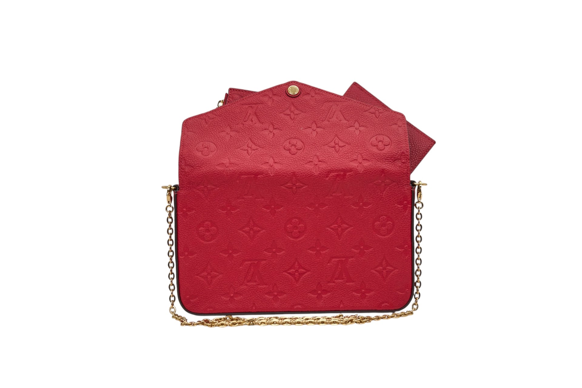 Louis Vuitton Felicie Pochette Monogram Empreinte Scarlet