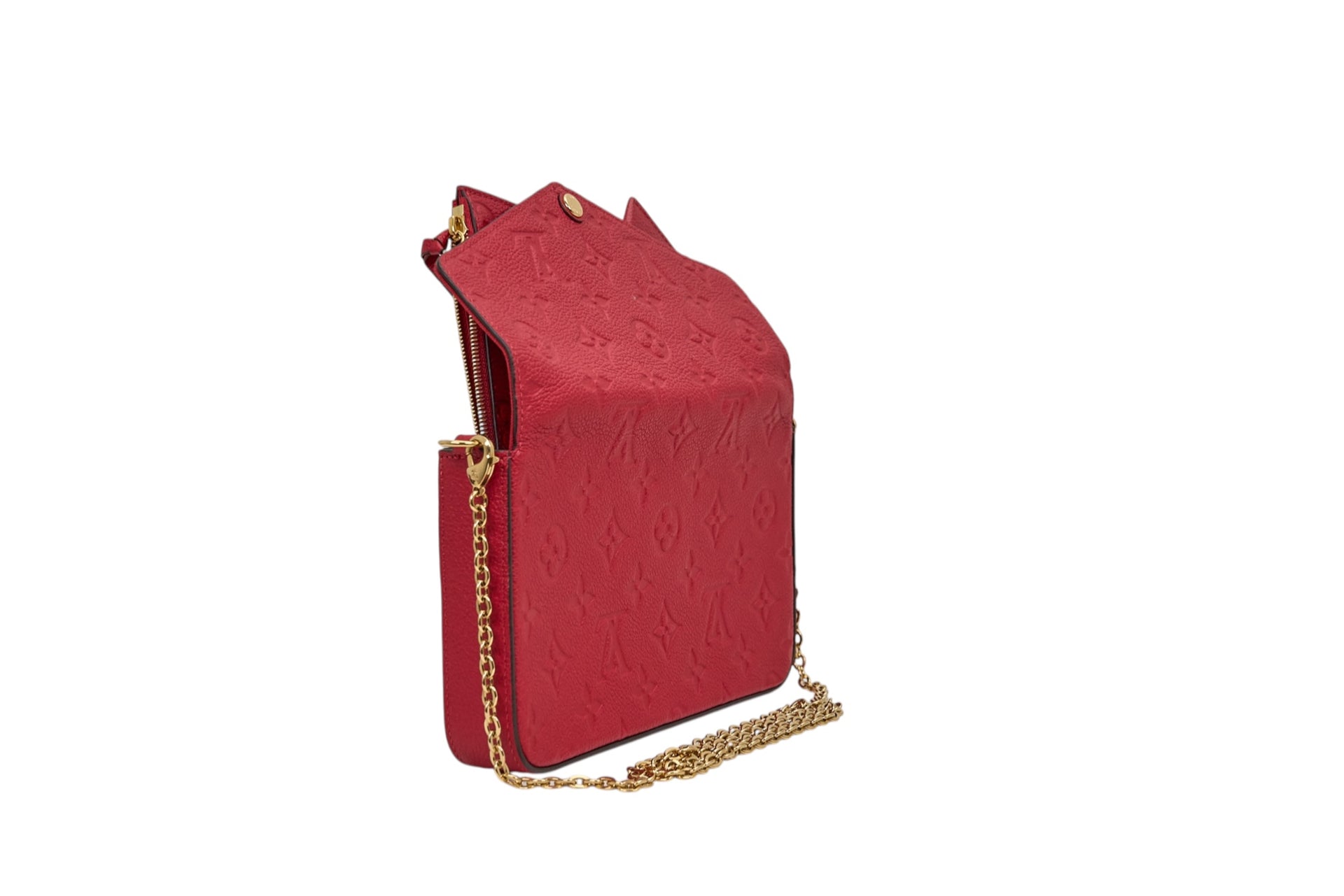 Louis Vuitton Felicie Pochette Monogram Empreinte Scarlet