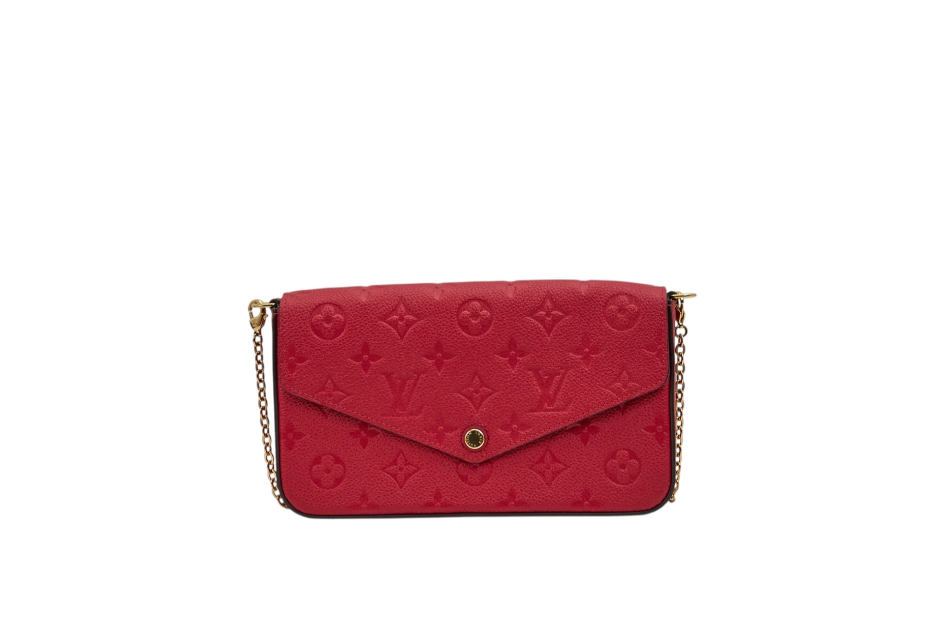 Louis Vuitton Felicie Pochette Monogram Empreinte Scarlet