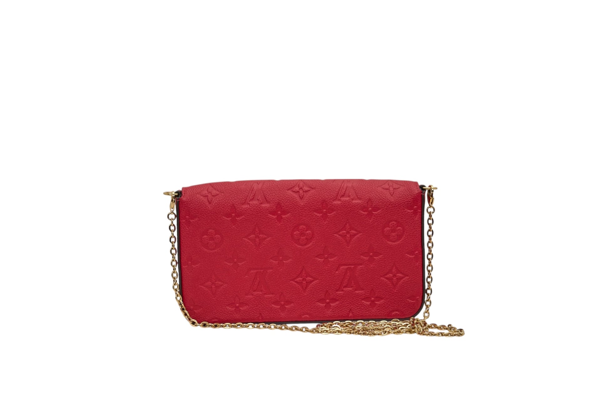 Louis Vuitton Felicie Pochette Monogram Empreinte Scarlet