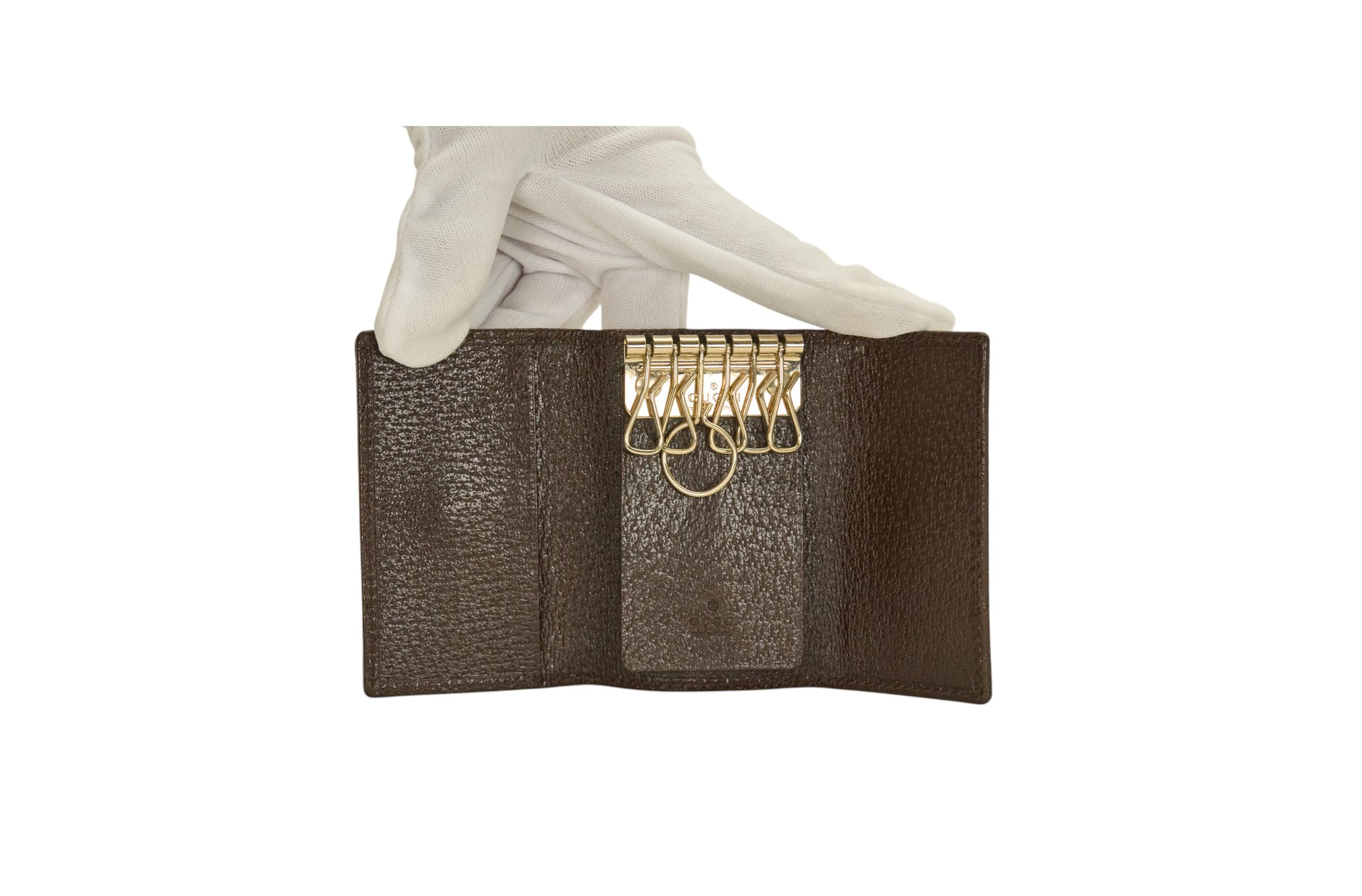 Gucci Monogram French Flap Key Holder