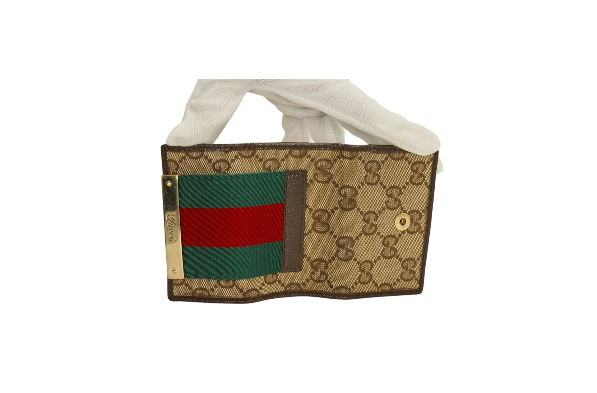 Gucci Monogram French Flap Key Holder