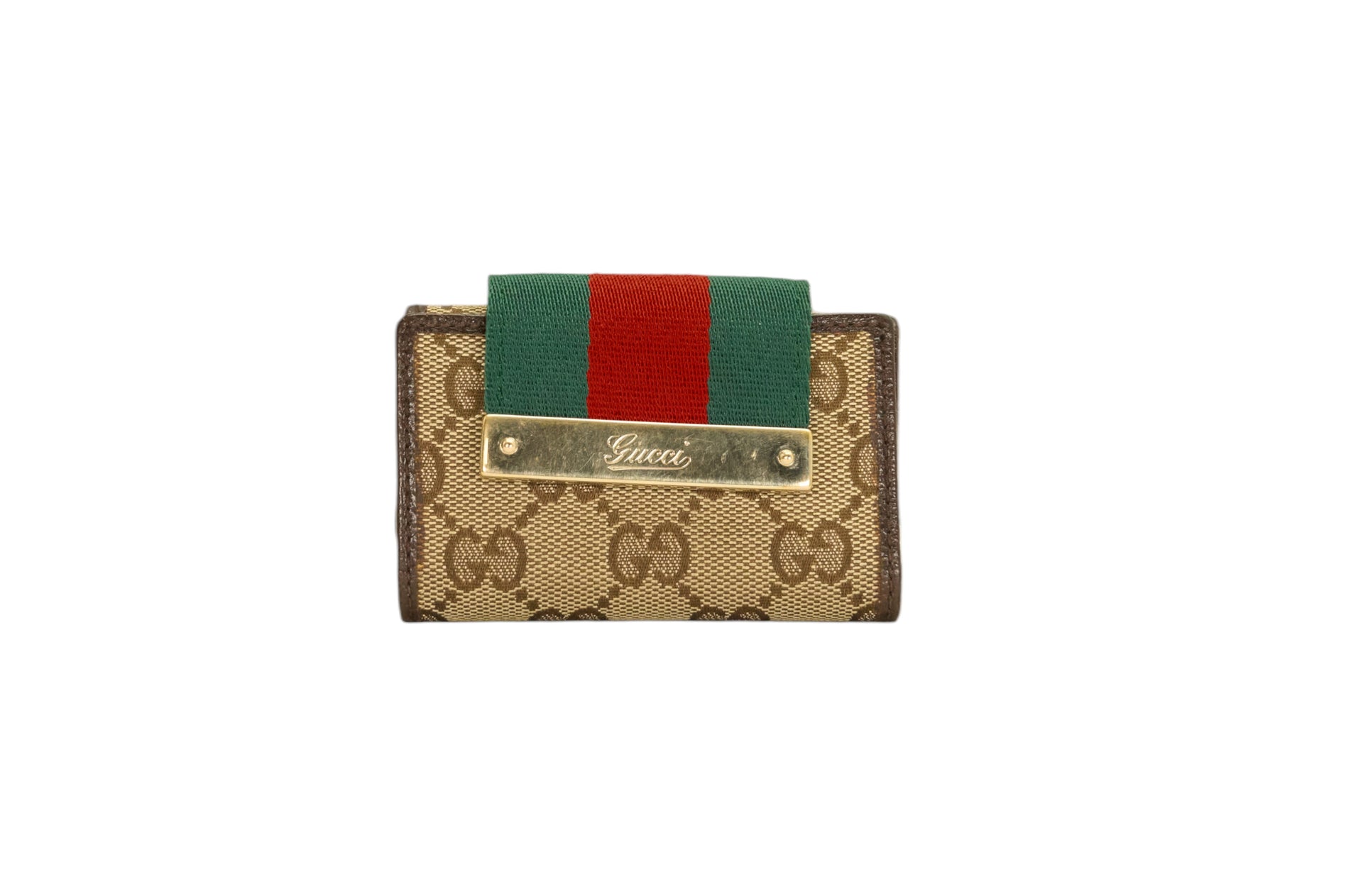 Gucci Monogram French Flap Key Holder