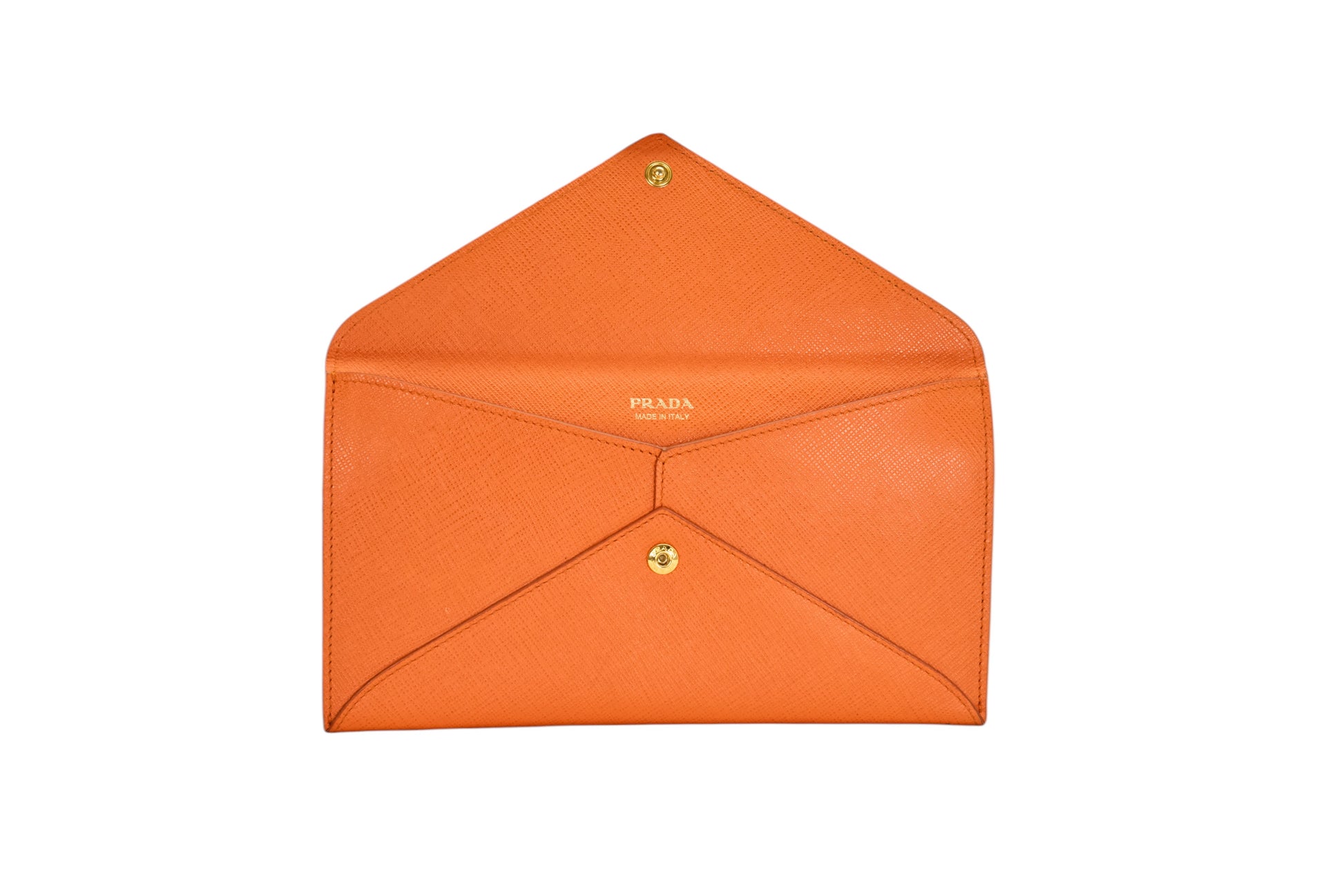 Prada Orange Envelope Wallet