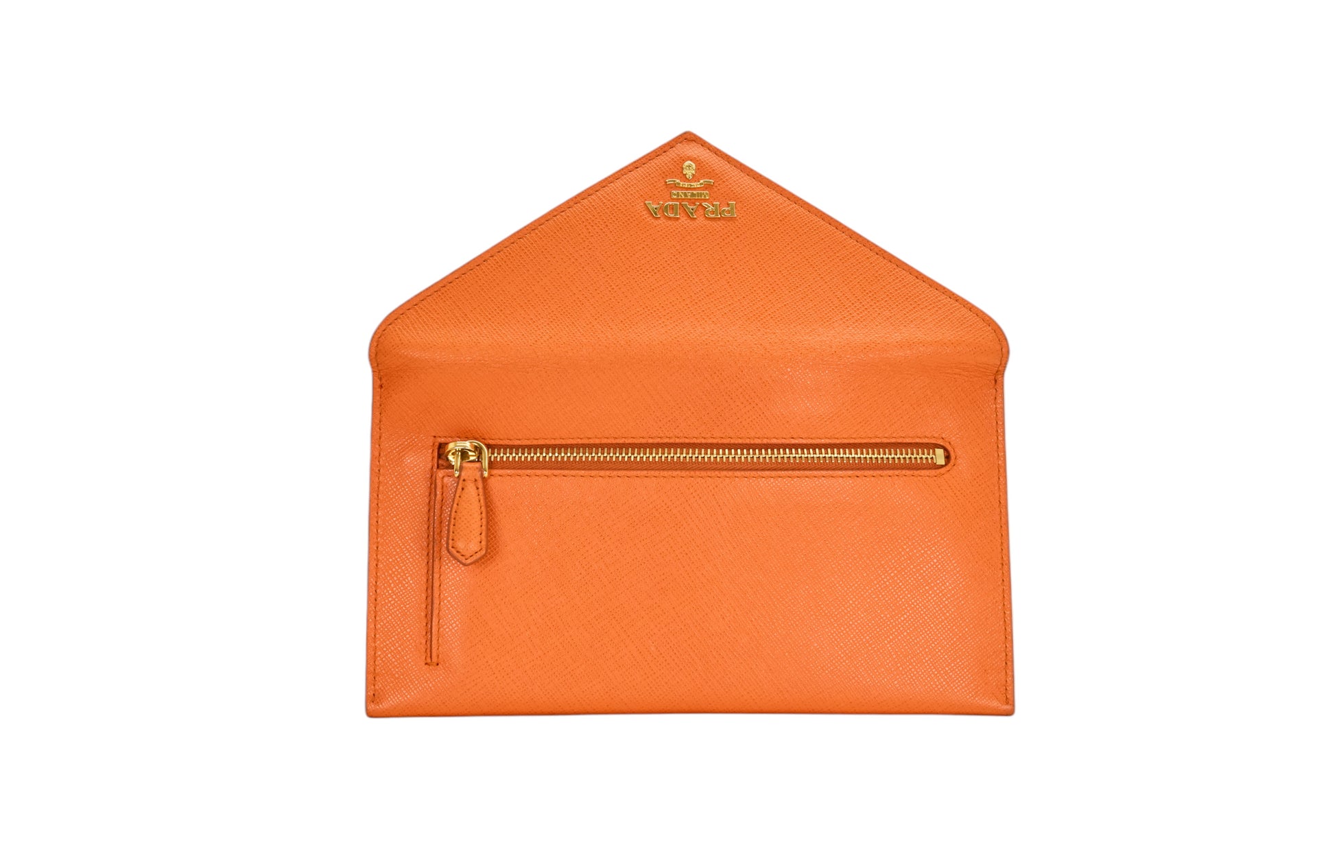 Prada Orange Envelope Wallet