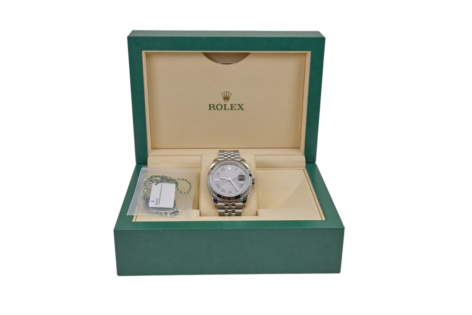 41mm Rolex Datejust Wimbledon Stainless Smooth Bezel on Jubilee (2024)