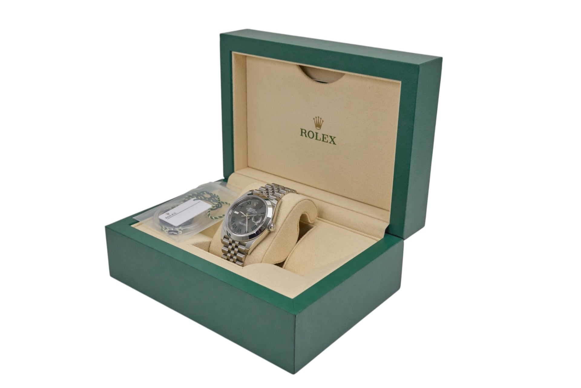 41mm Rolex Datejust Wimbledon Stainless Smooth Bezel on Jubilee (2024)