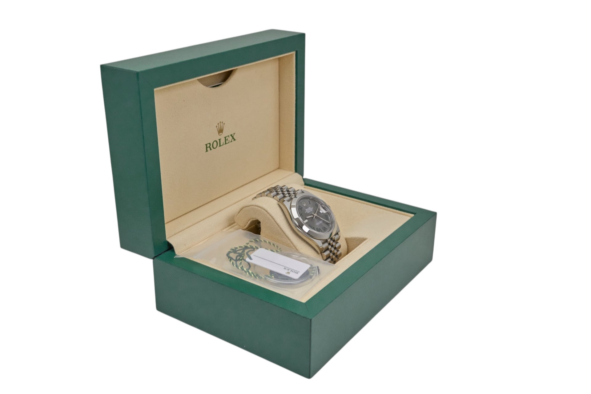 41mm Rolex Datejust Wimbledon Stainless Smooth Bezel on Jubilee (2024)