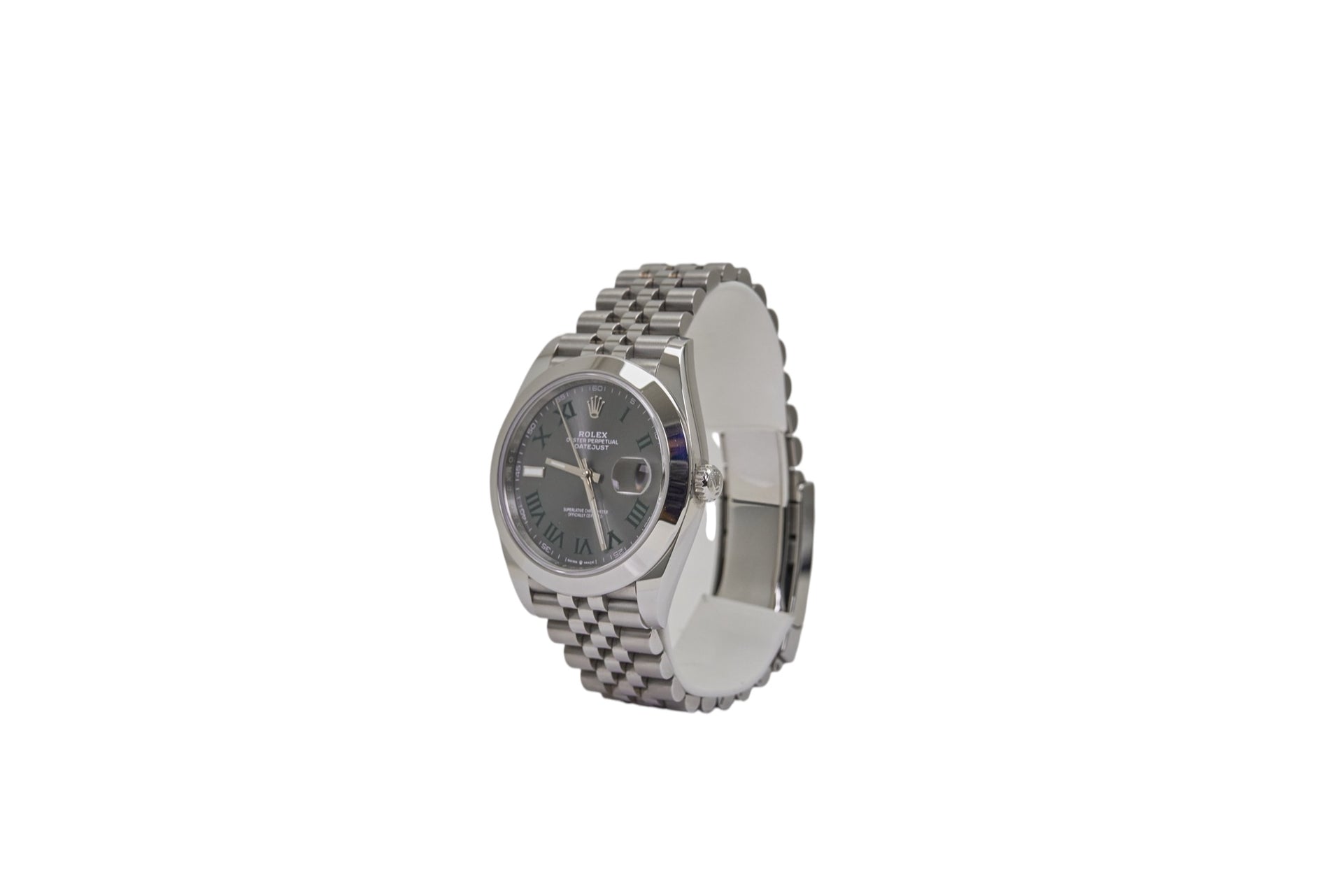 41mm Rolex Datejust Wimbledon Stainless Smooth Bezel on Jubilee (2024)