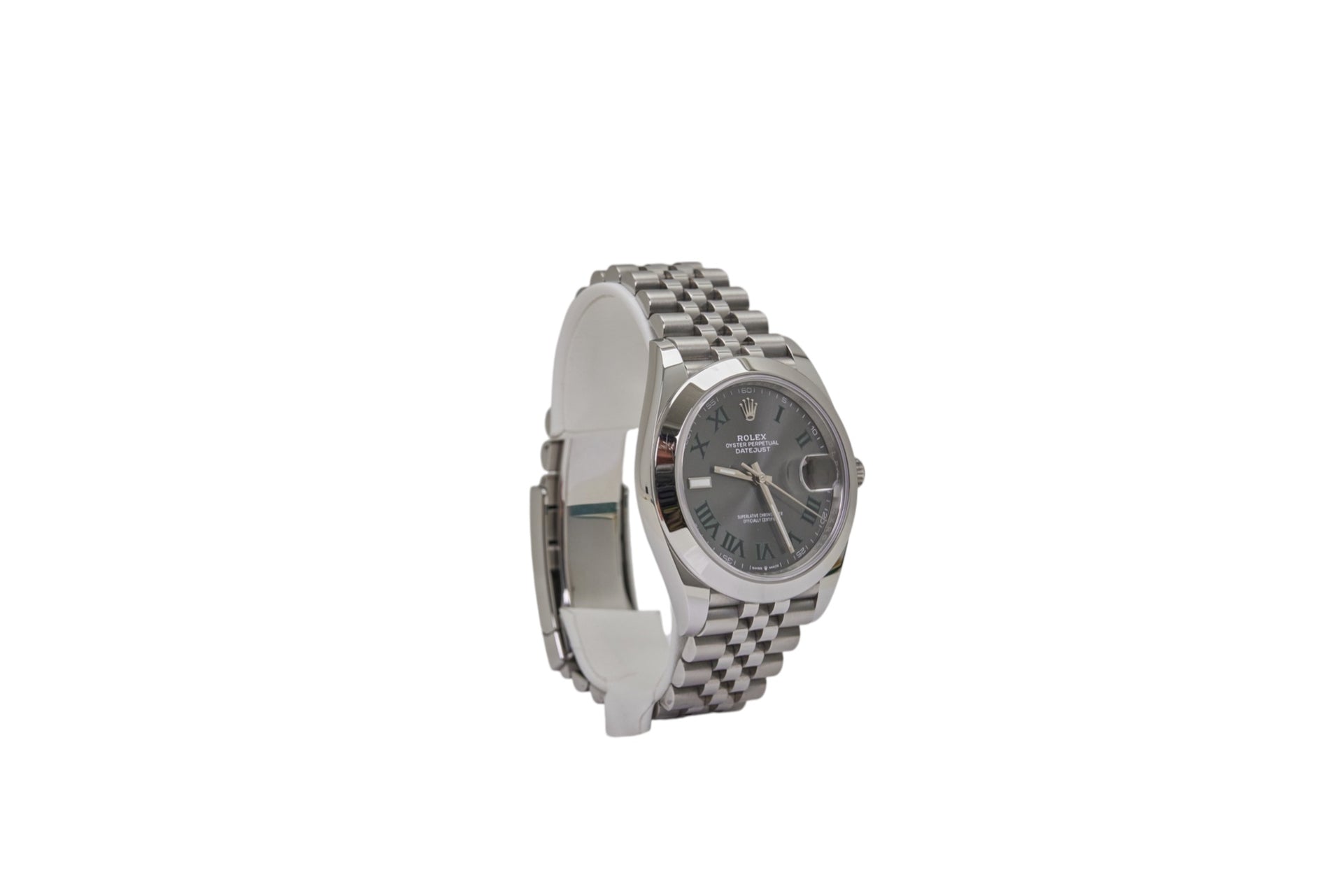41mm Rolex Datejust Wimbledon Stainless Smooth Bezel on Jubilee (2024)