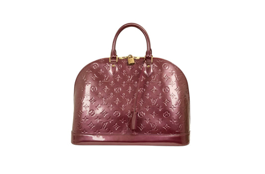 Louis Vuitton Alma MM Monogram Vernis Rouge Fauviste
