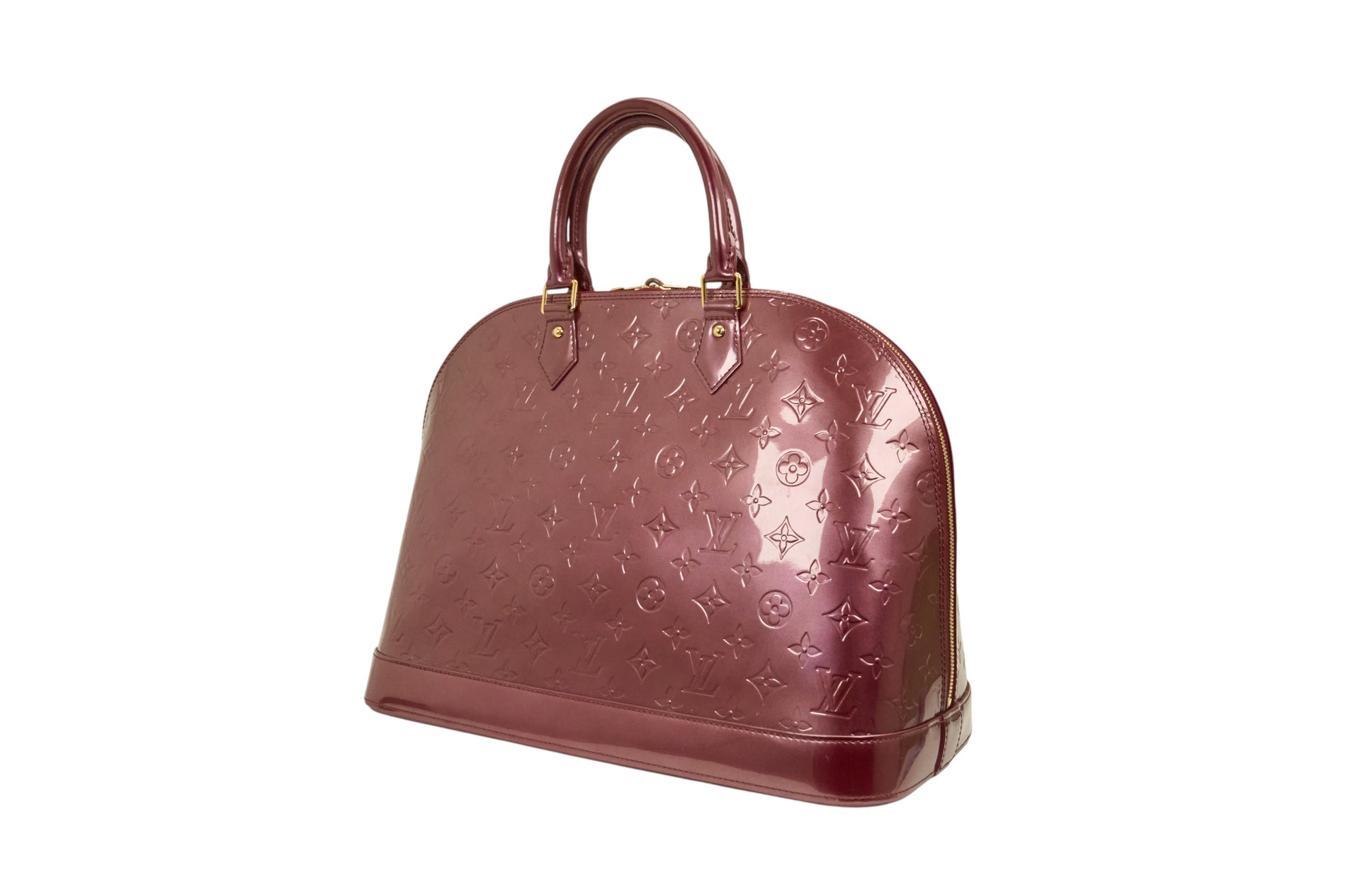 Louis Vuitton Alma MM Monogram Vernis Rouge Fauviste