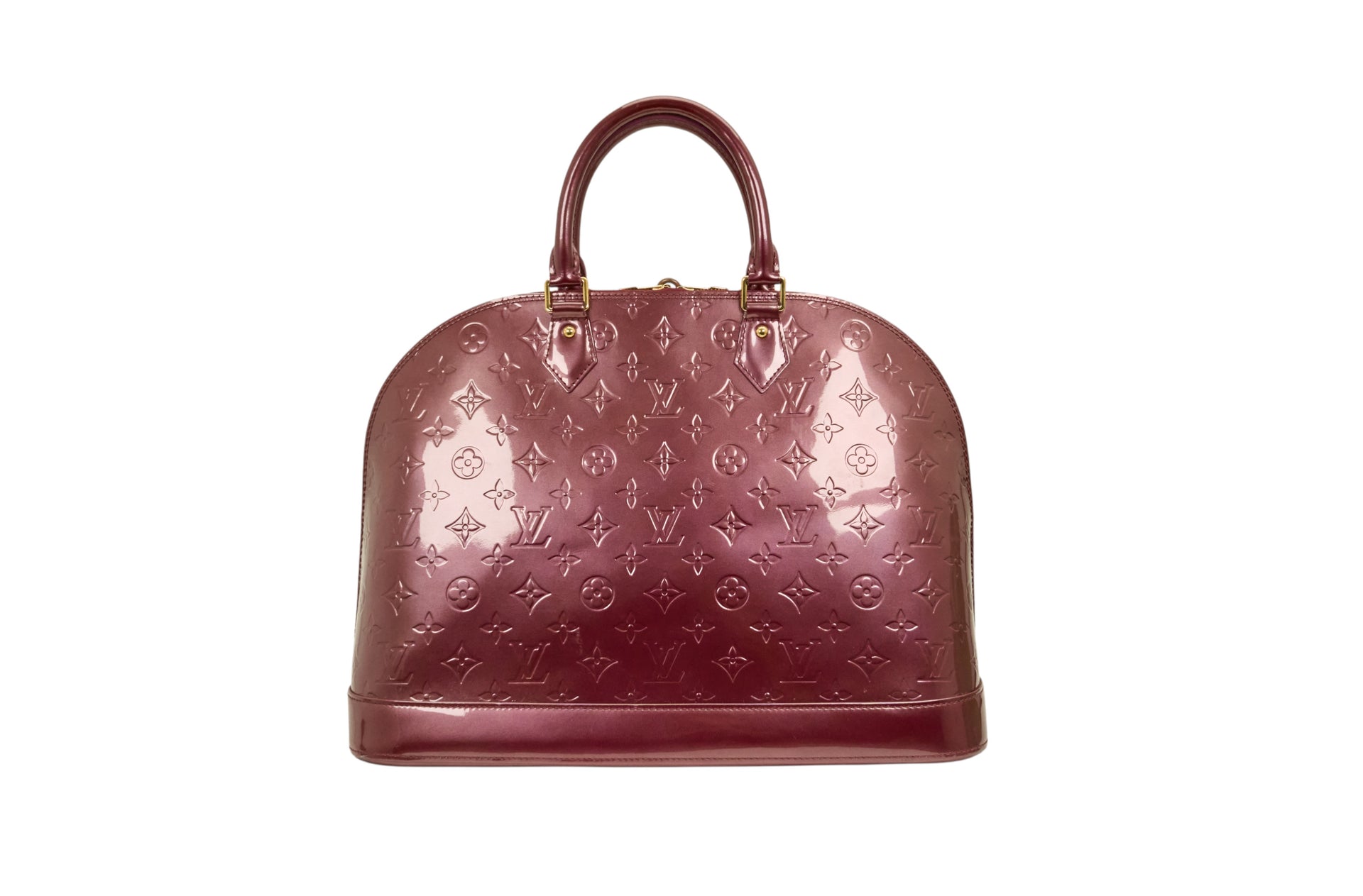 Louis Vuitton Alma MM Monogram Vernis Rouge Fauviste