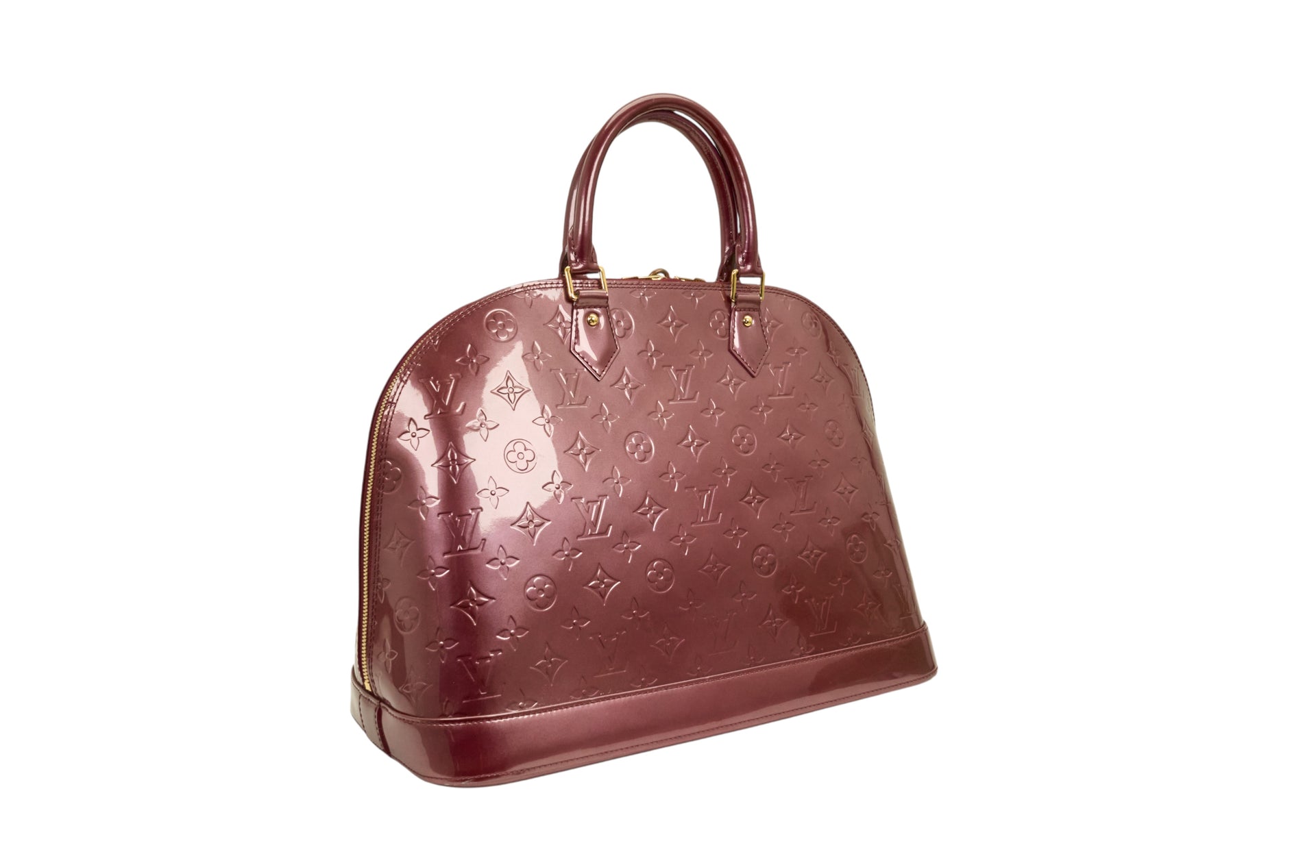 Louis Vuitton Alma MM Monogram Vernis Rouge Fauviste