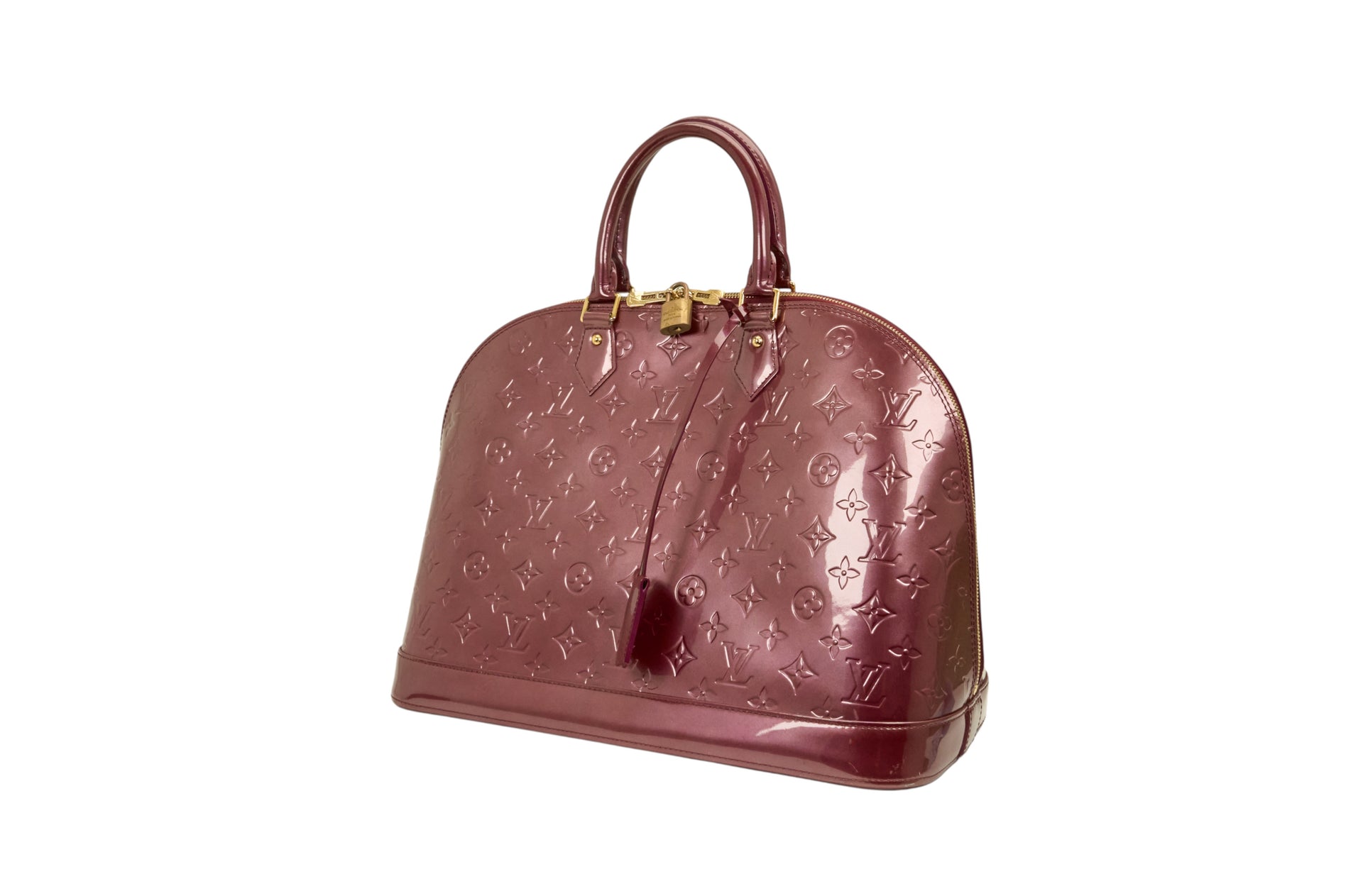 Louis Vuitton Alma MM Monogram Vernis Rouge Fauviste