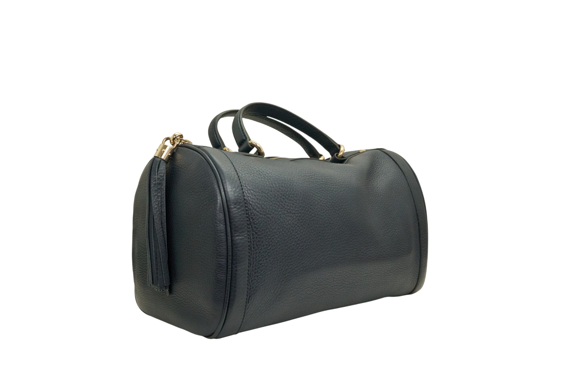 Gucci Soho Boston Leather Bag in Navy