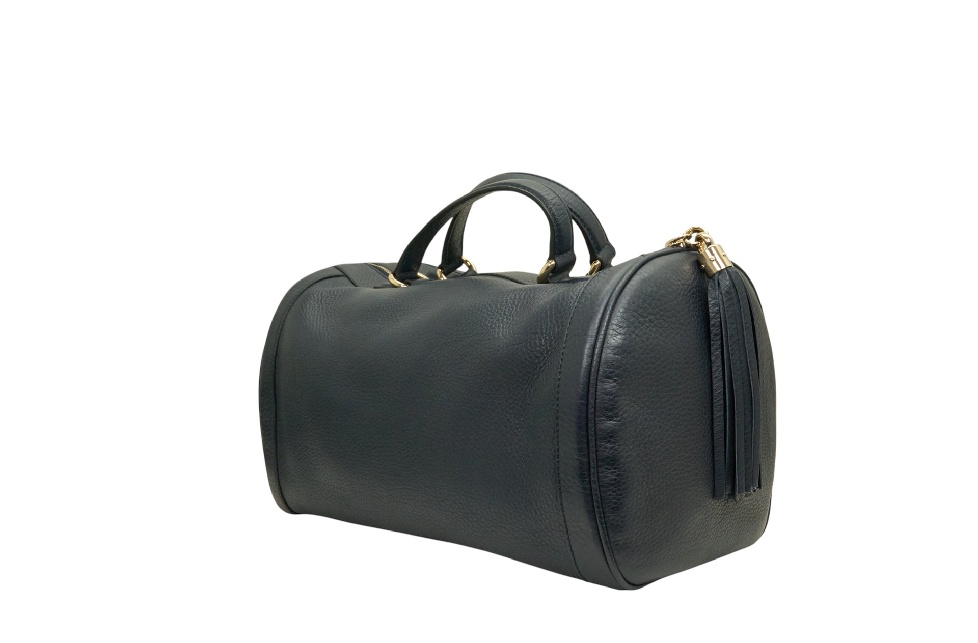 Gucci Soho Boston Leather Bag in Navy