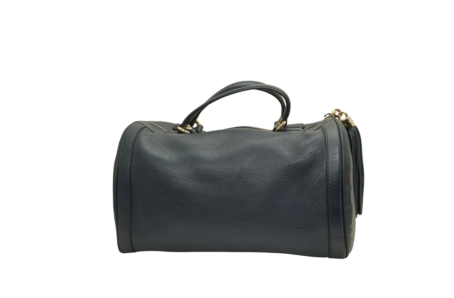 Gucci Soho Boston Leather Bag in Navy