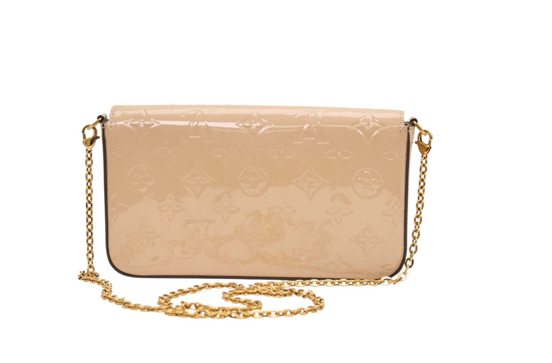 Louis Vuitton Pochette Felicie Monogram Vernis Beige