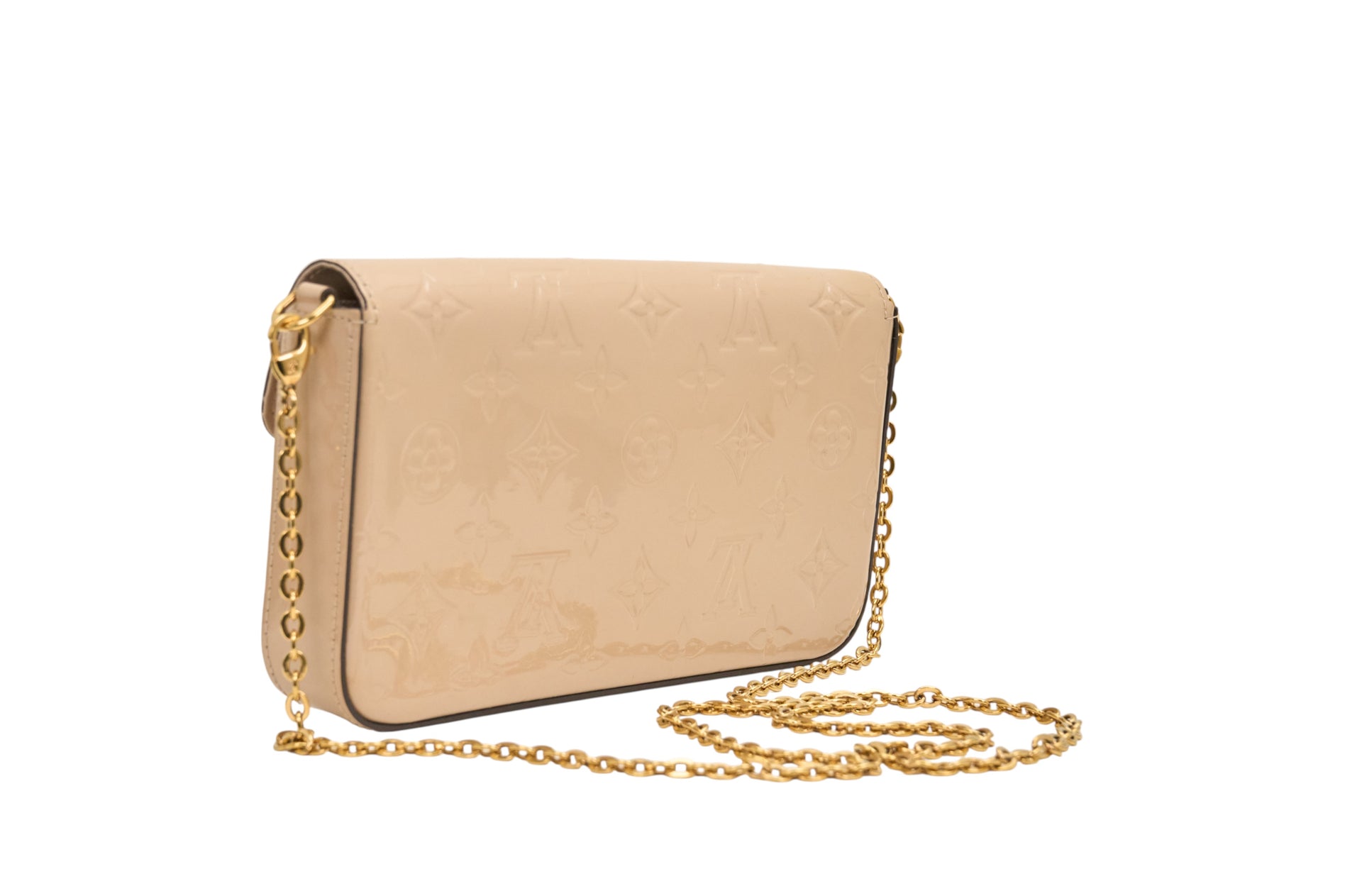 Louis Vuitton Pochette Felicie Monogram Vernis Beige