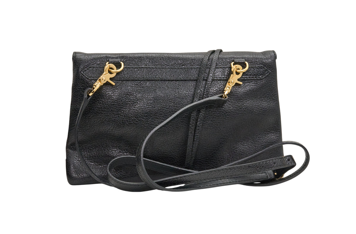 Balenciaga Black Leather Envelope Bag