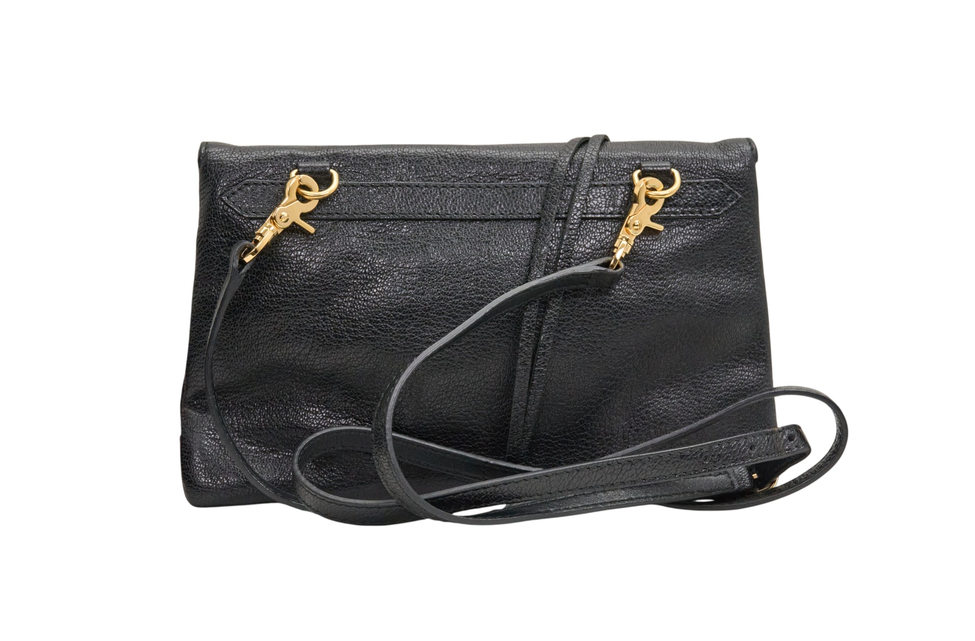 Balenciaga Black Leather Envelope Bag